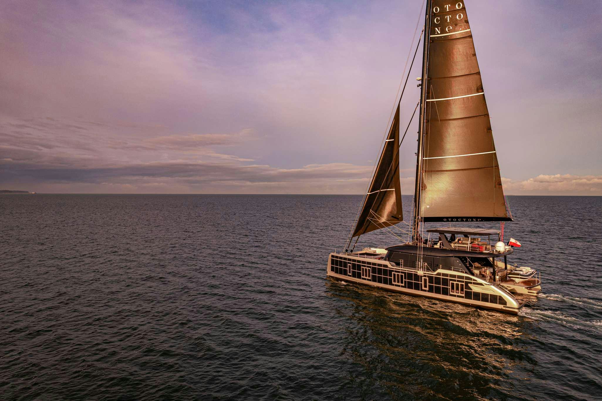 a sailboat in the water aboard OTOCTONE Yacht for Charter