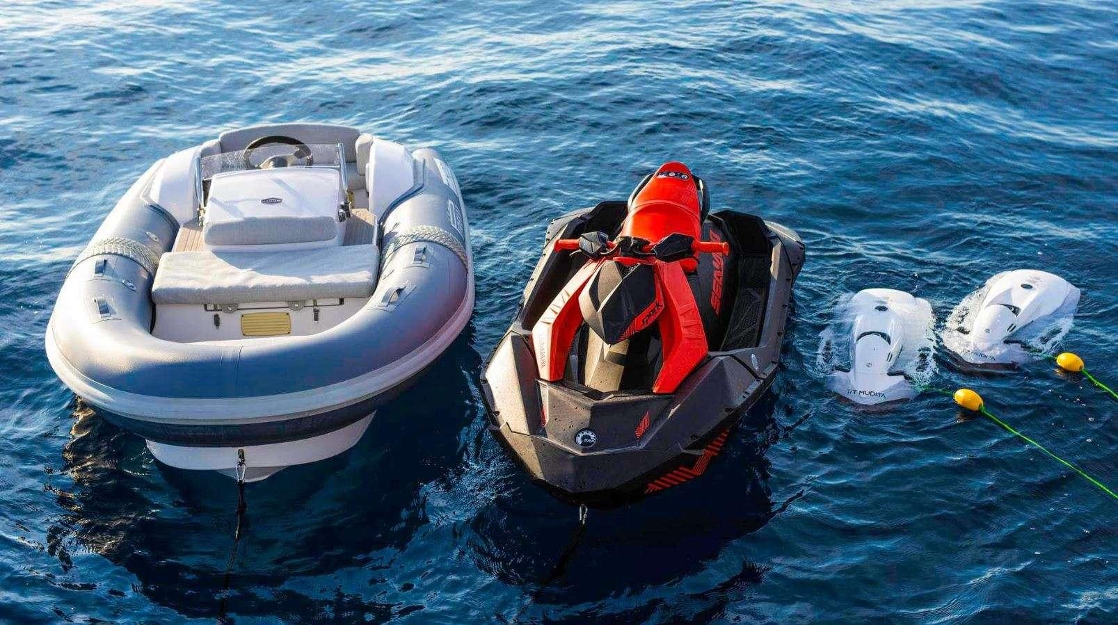 two boats in the water aboard AZIMUT S7 - MUDITA Yacht for Charter