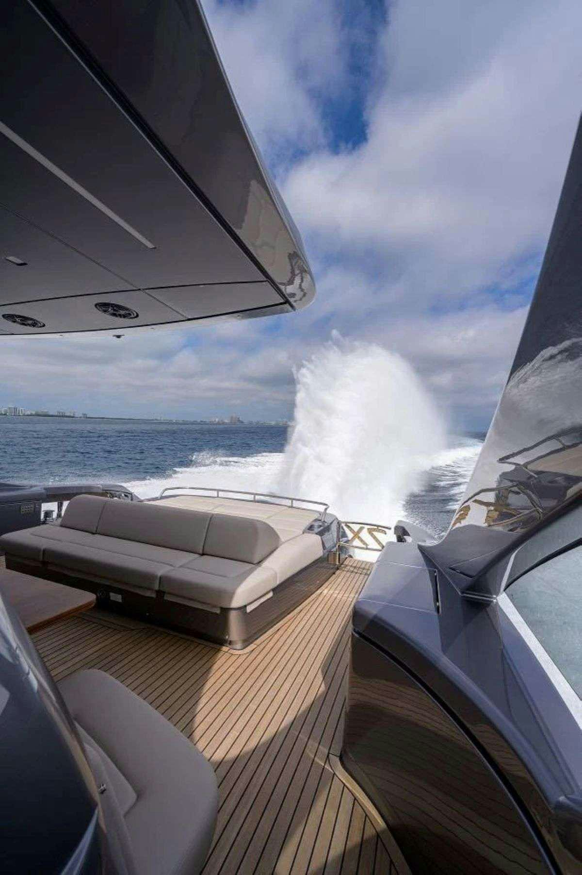 a boat on the water aboard AMICI Yacht for Charter