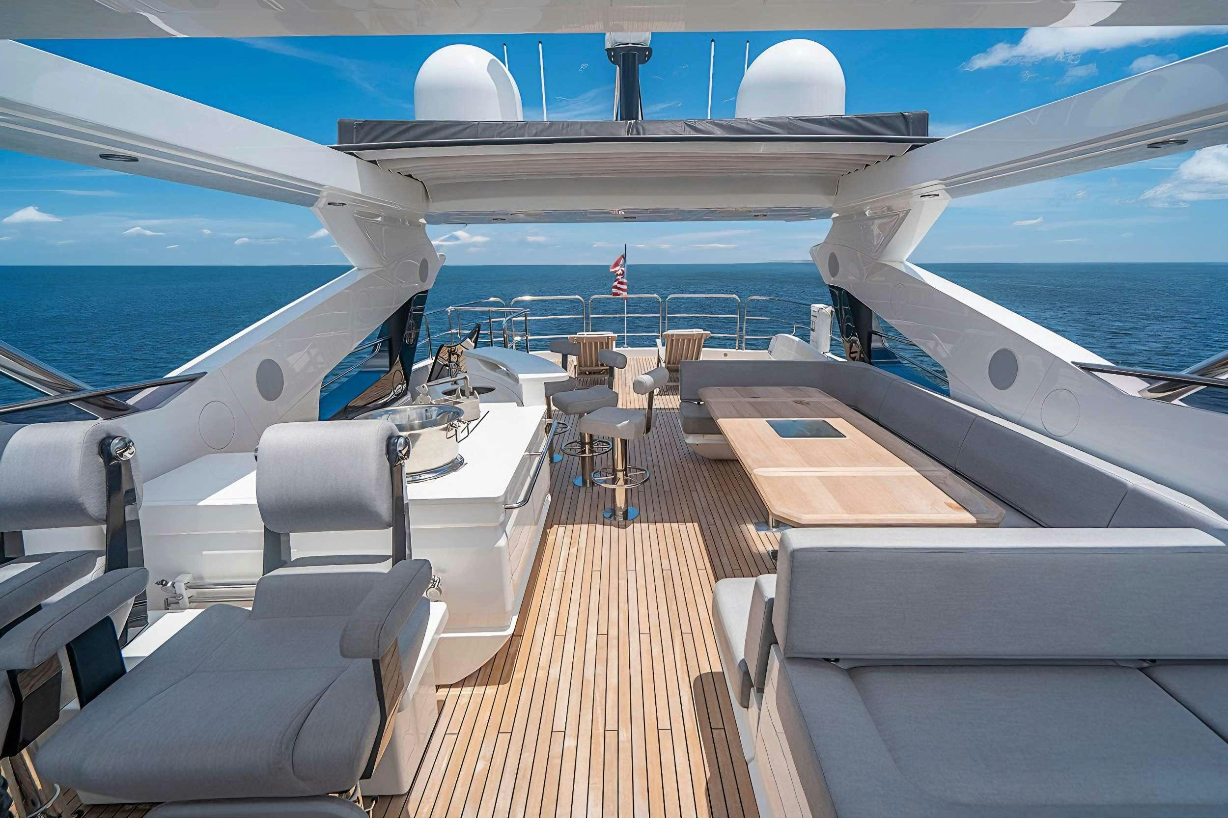 a boat on the water aboard QUANTUM Yacht for Charter