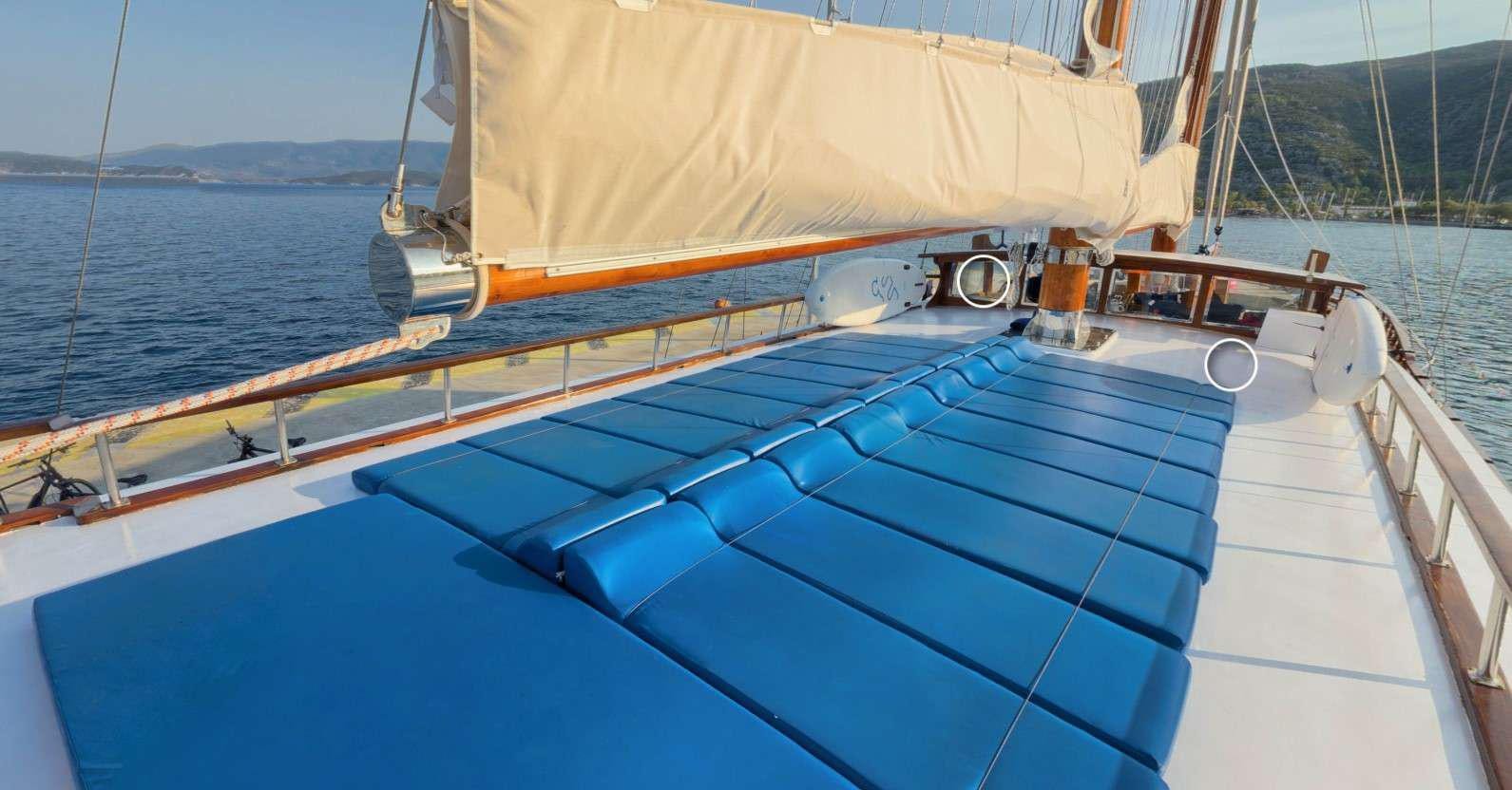 a boat on the water aboard THALASSA Yacht for Charter