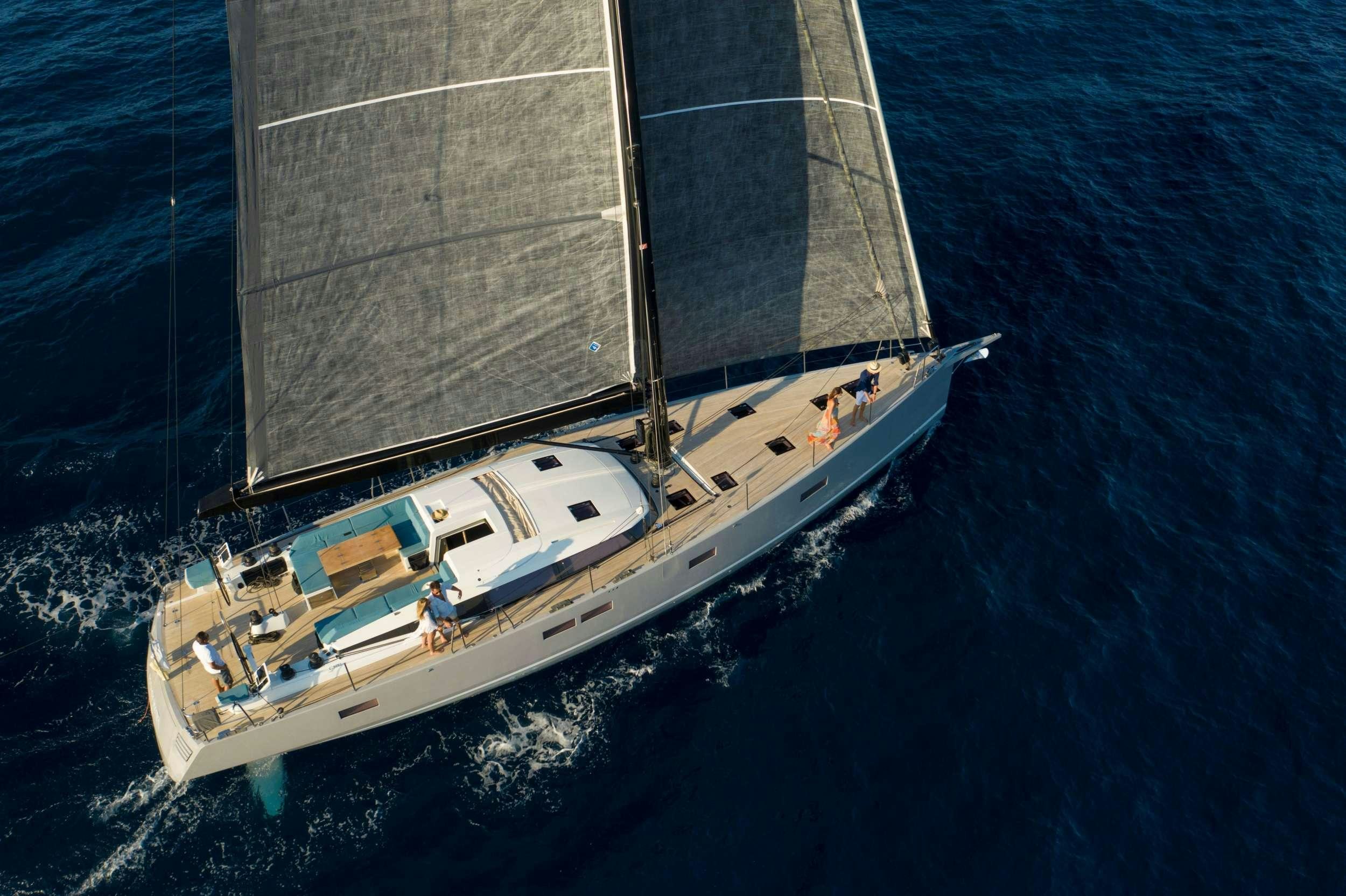 a boat on the water aboard MAHINA 3 Yacht for Charter