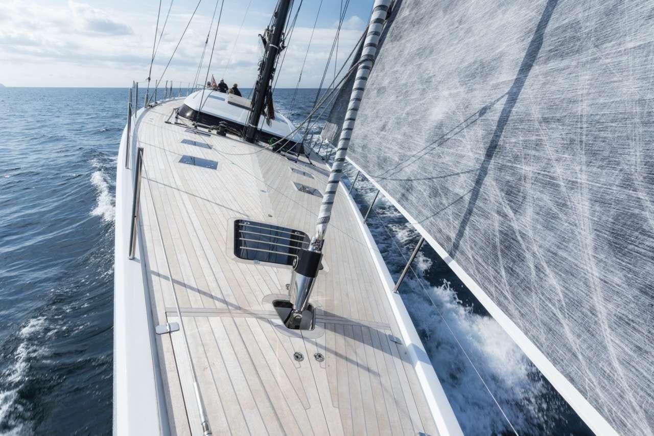 a boat on the water aboard CNB 76 2017 Yacht for Charter