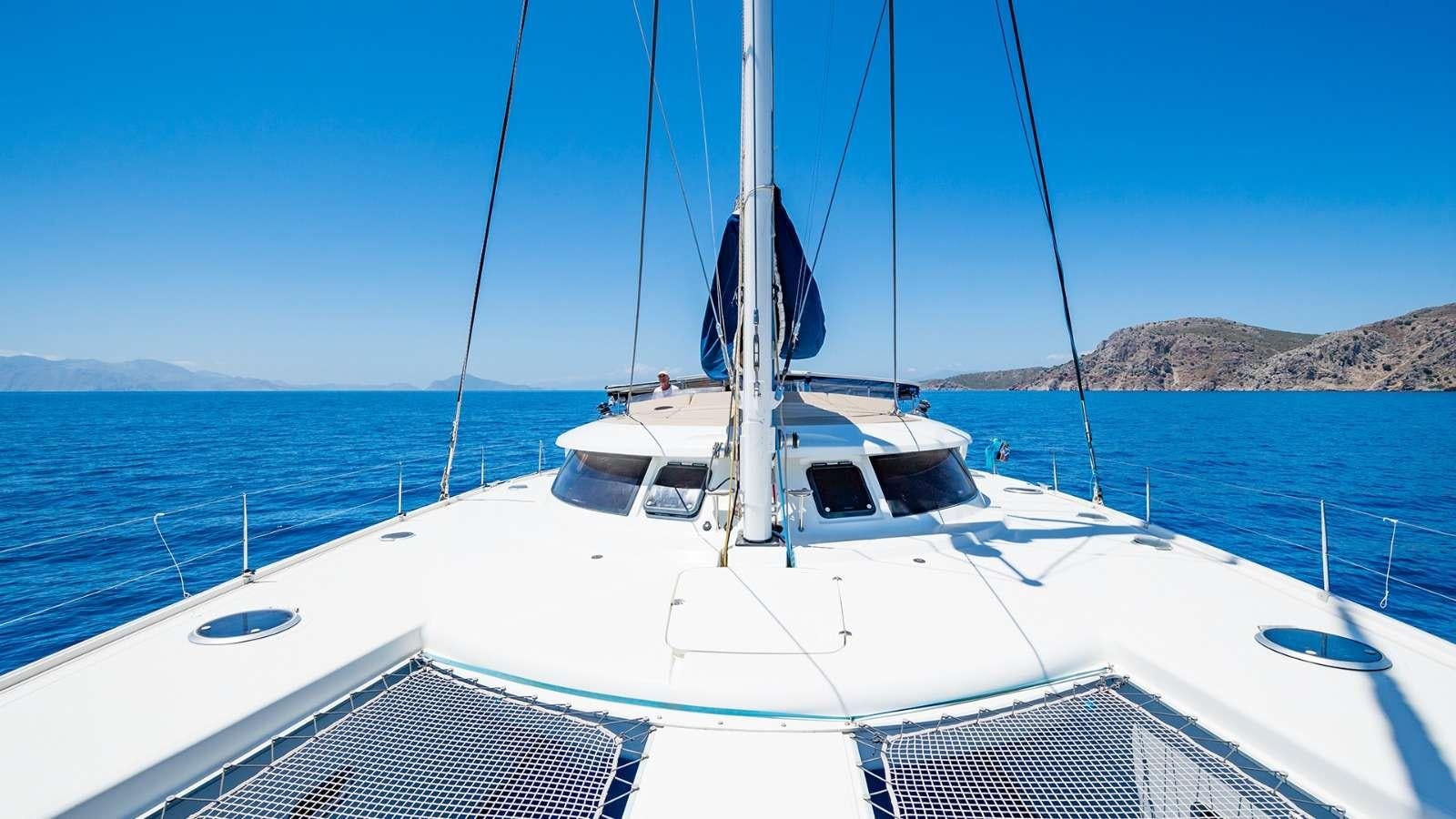 a boat on the water aboard ZORBA CAT Yacht for Charter