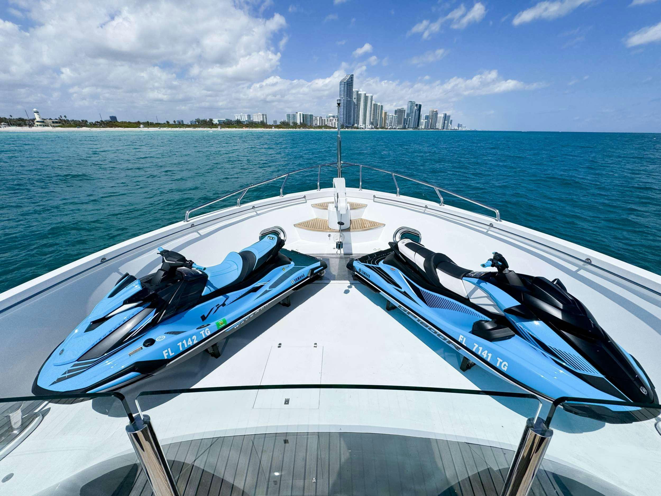 a boat on the water aboard PRIVILEGE Yacht for Charter