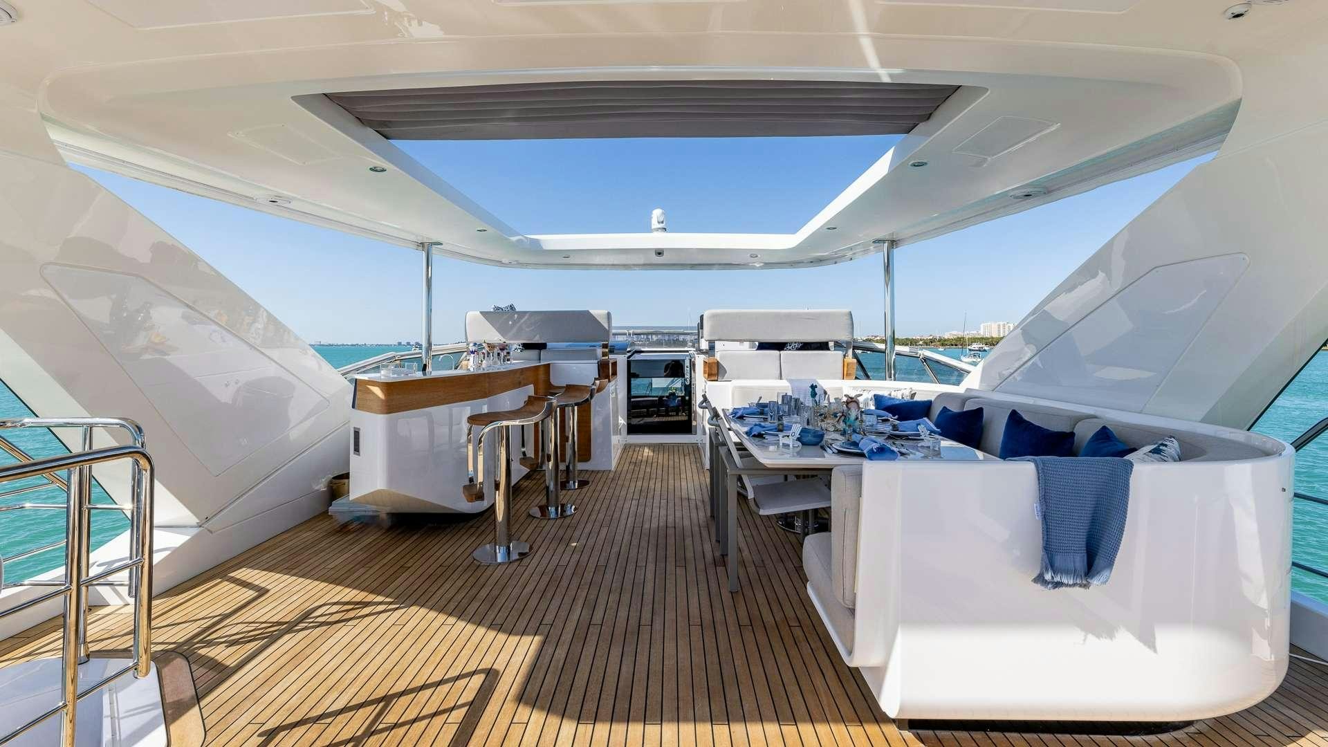 inside of a boat aboard 4 PLAY Yacht for Charter