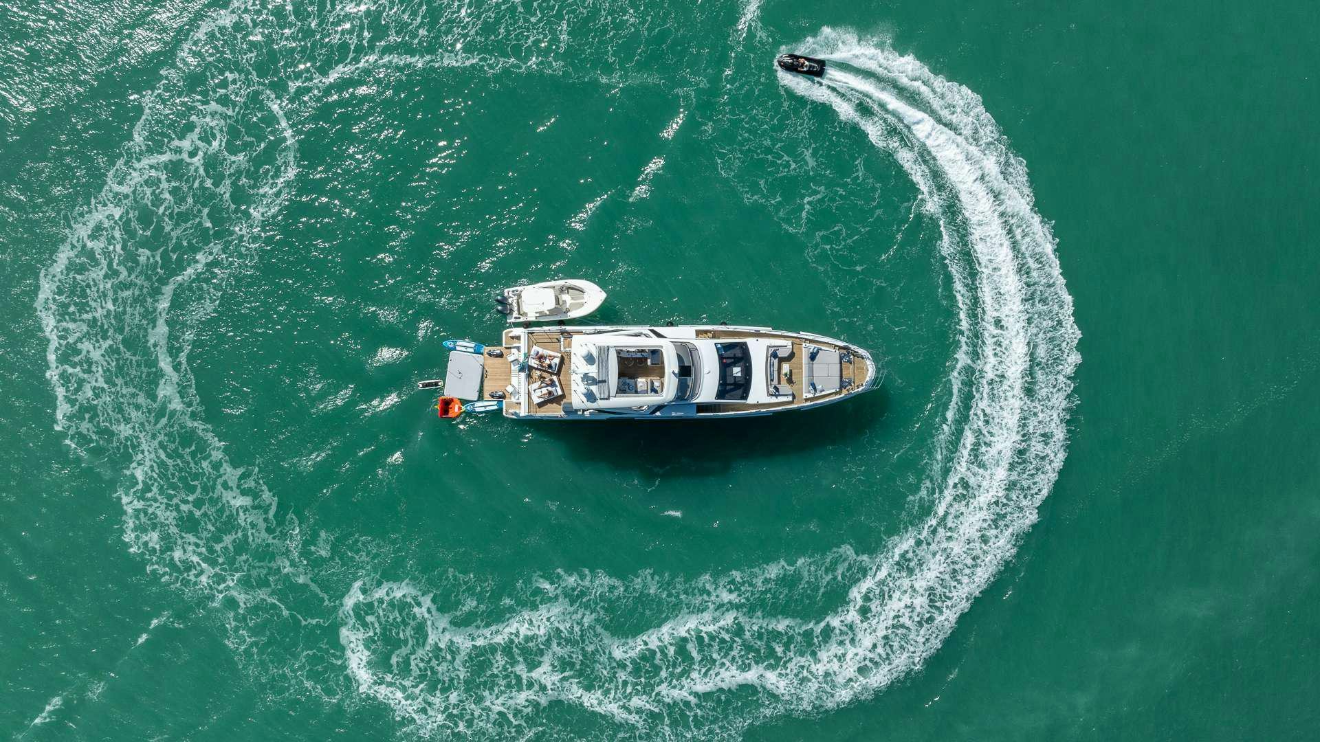 a boat in the water aboard 4 PLAY Yacht for Charter