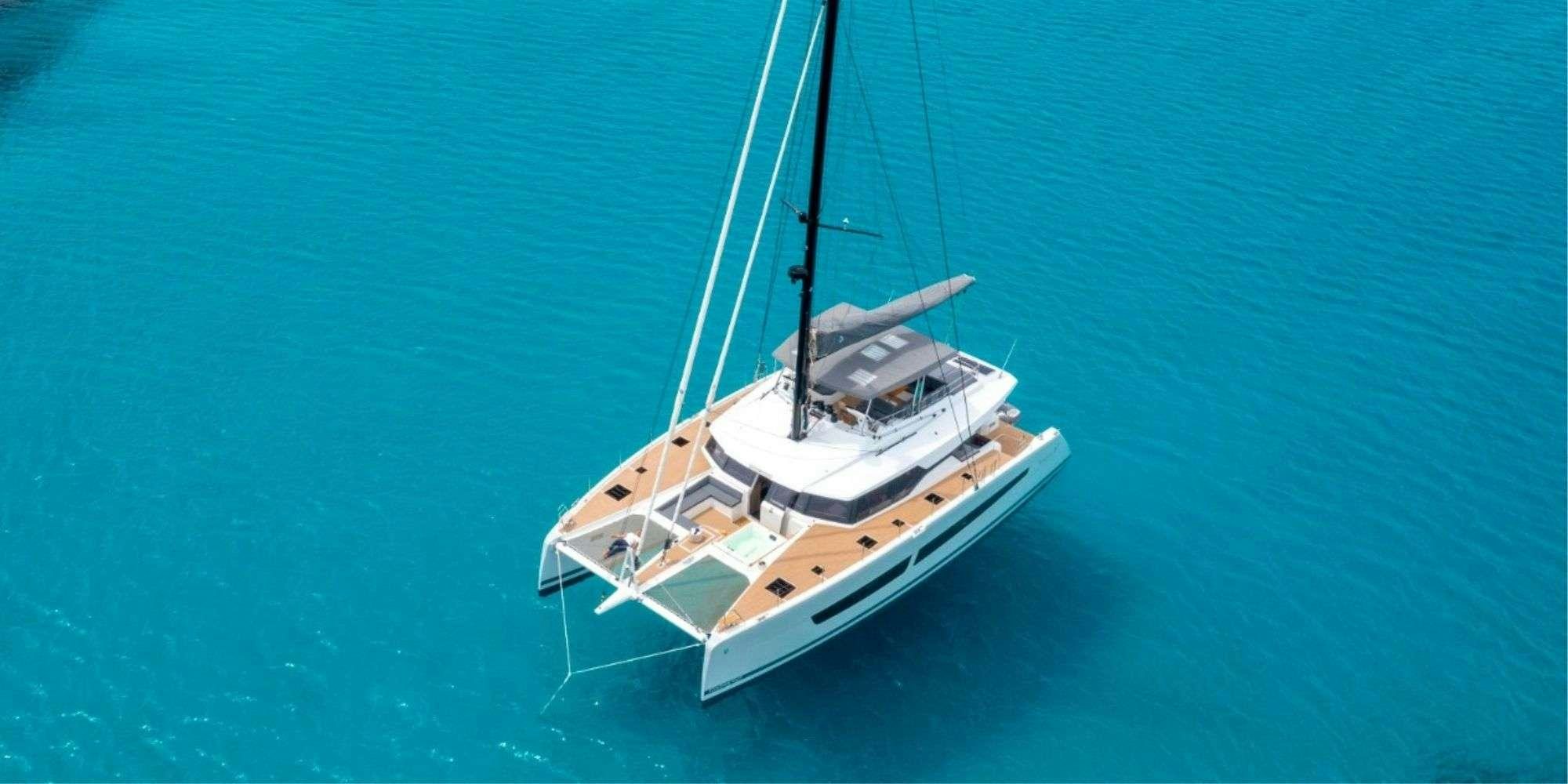 a boat in the water aboard SEMPER FIDELIS Yacht for Charter
