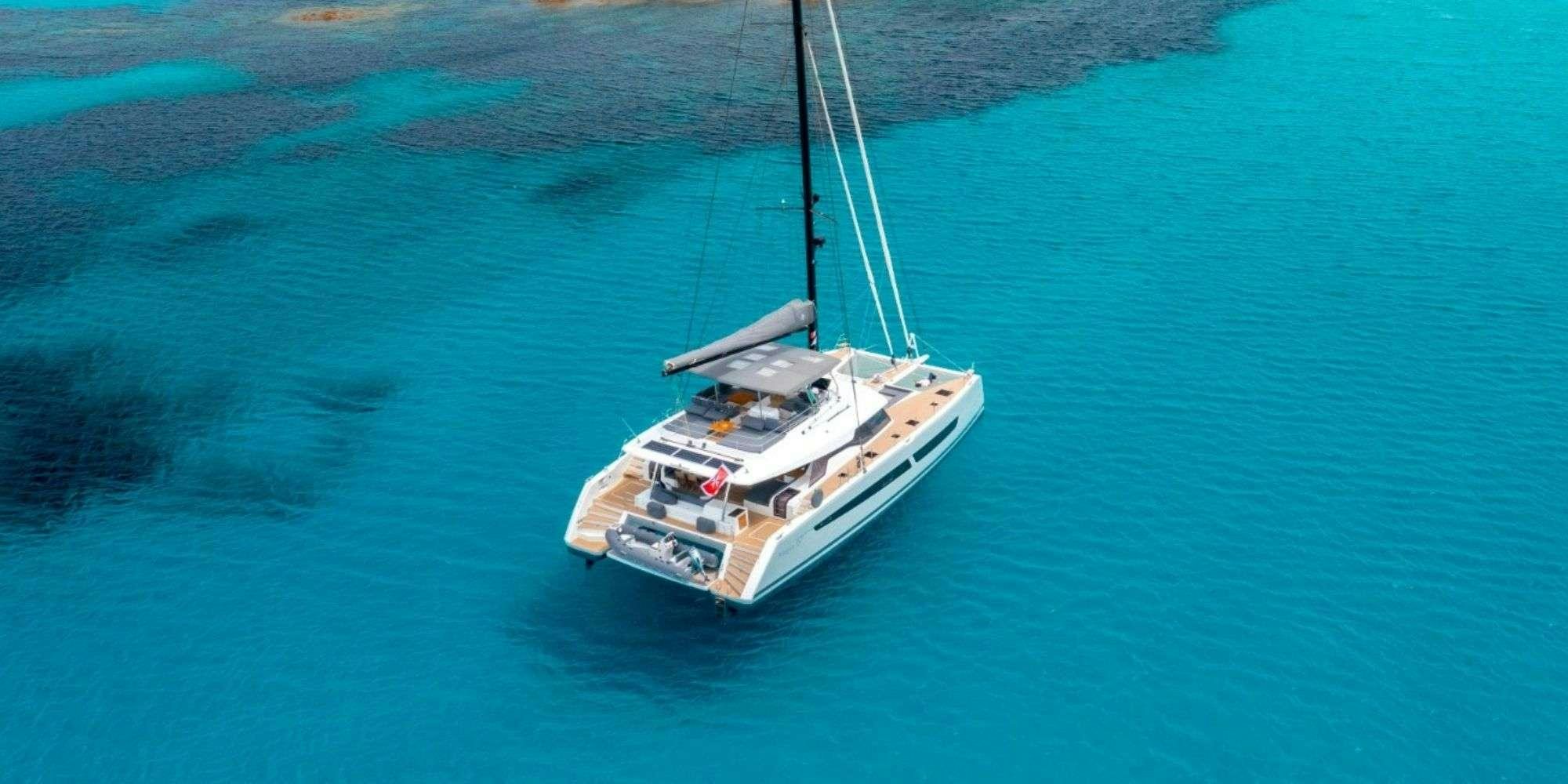 a boat in the water aboard SEMPER FIDELIS Yacht for Charter