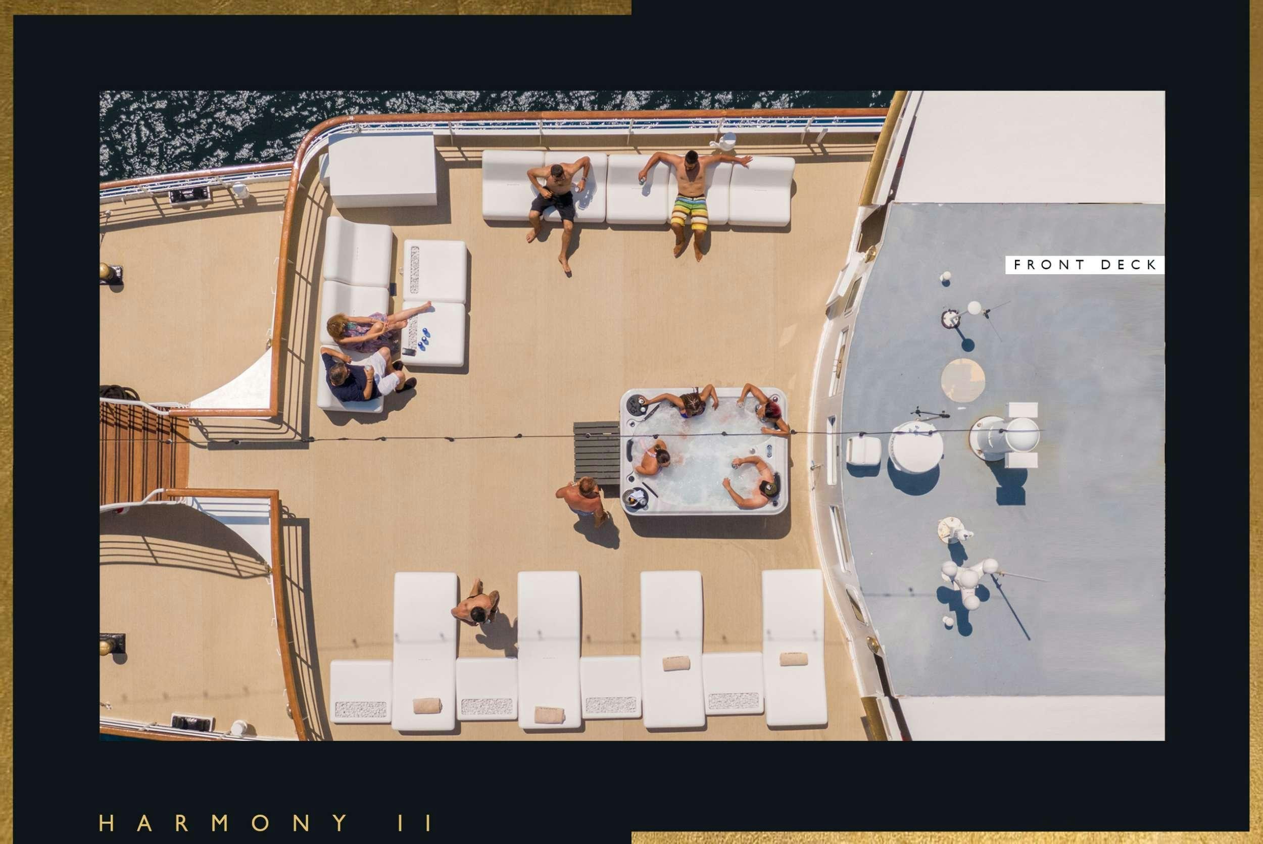 a screenshot of a video game aboard HARMONY II Yacht for Charter