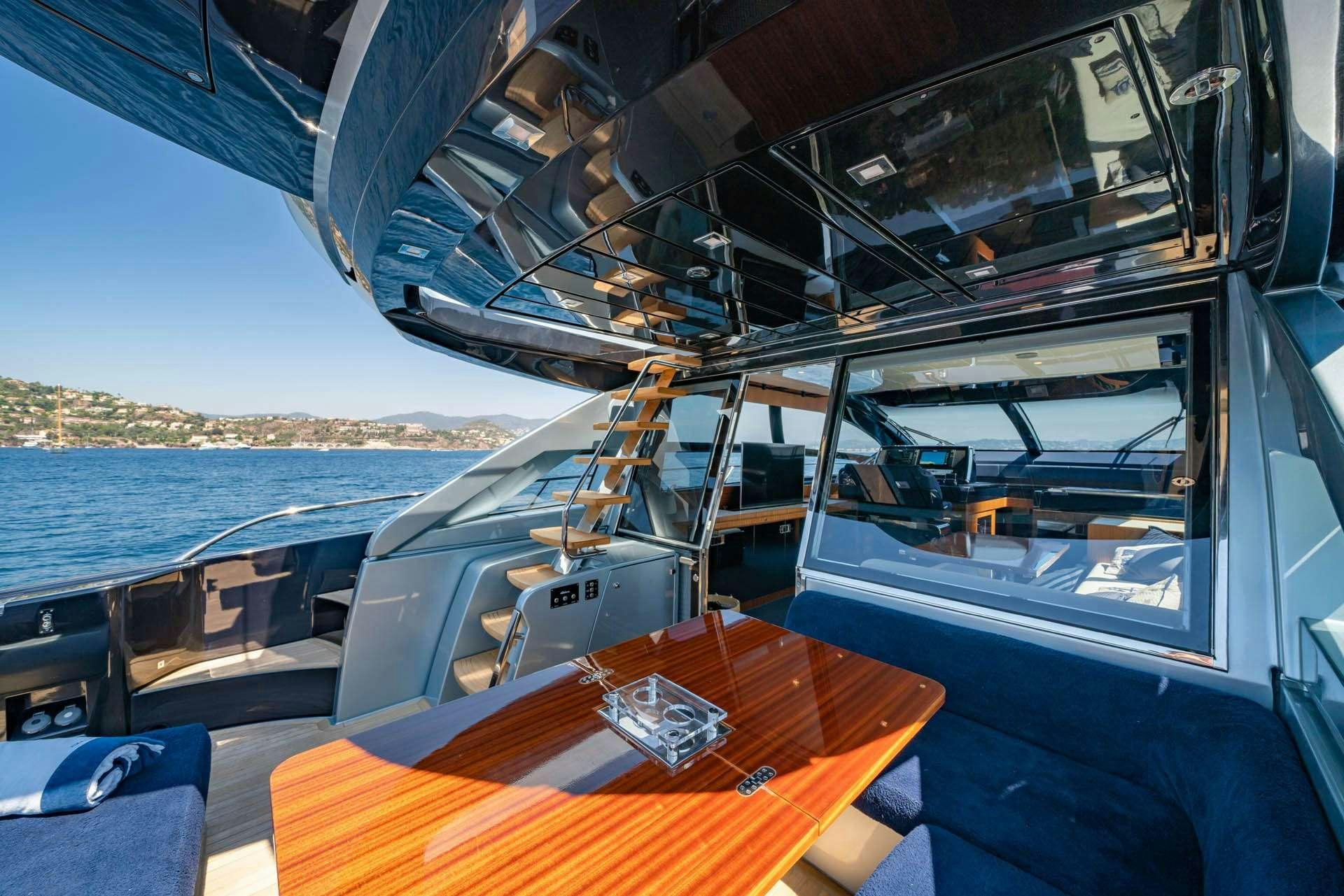 a boat on the water aboard BLUE SHARK Yacht for Charter