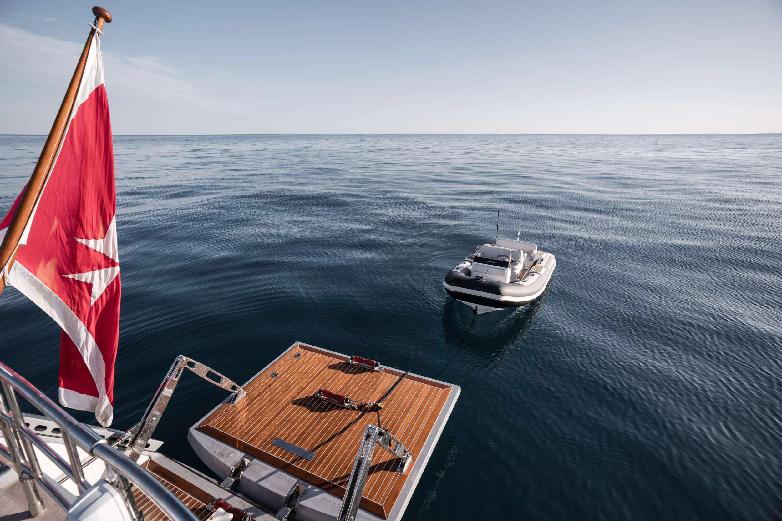 a boat on the water aboard VARSOVIE Yacht for Charter