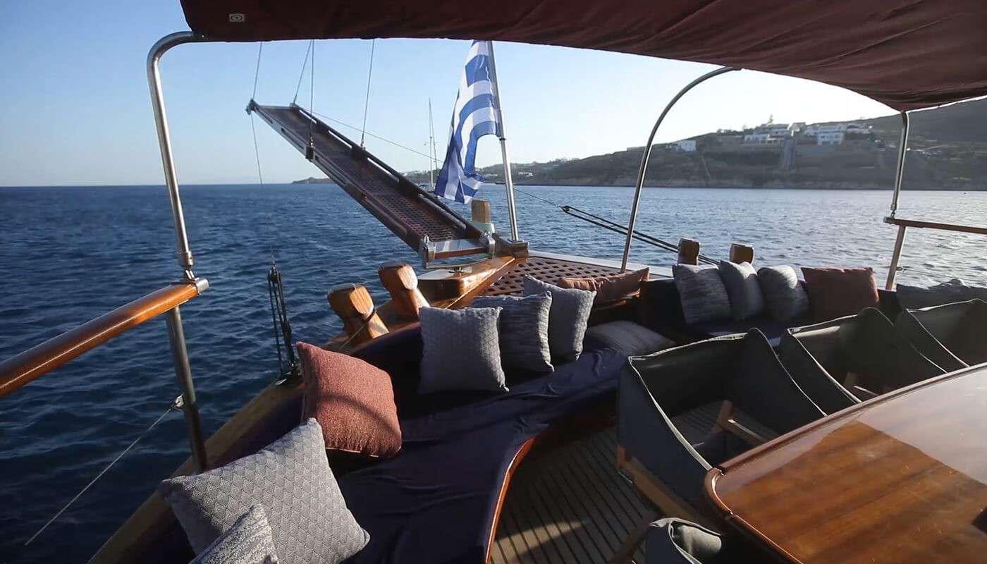 a boat on the water aboard SEATZEN Yacht for Charter