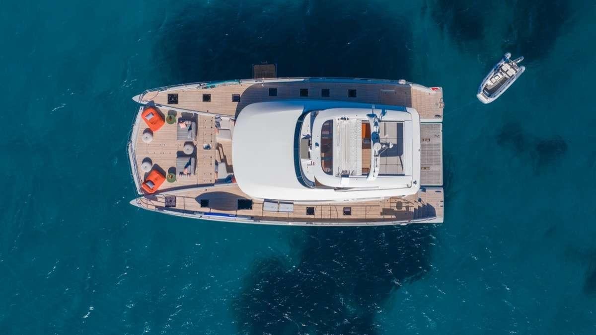 a boat in the water aboard SEVENTY8 Yacht for Charter