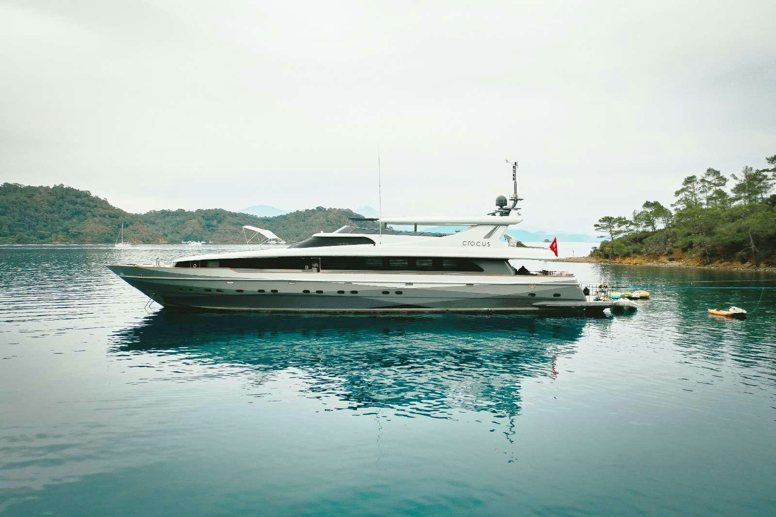 a boat in the water aboard CROCUS Yacht for Charter
