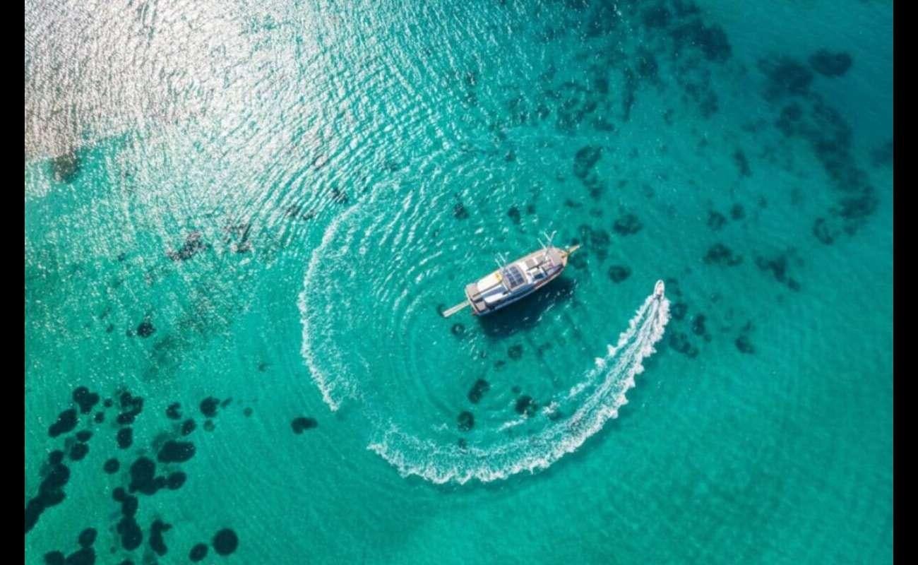 a boat in the water aboard LA MIA STELLA Yacht for Charter