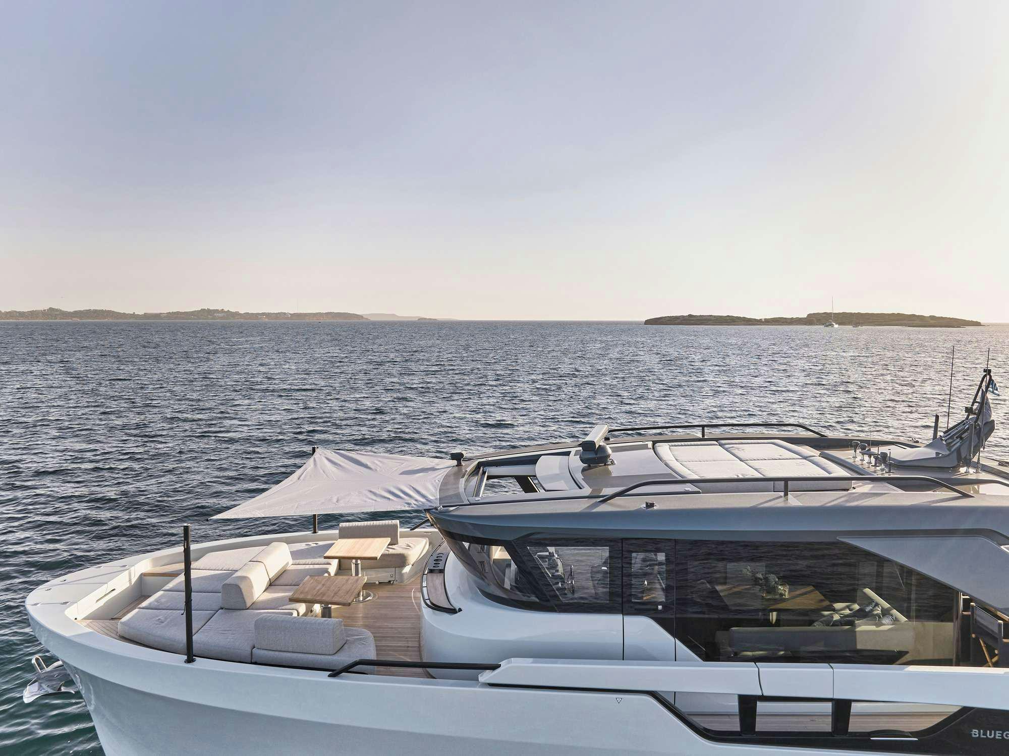 a boat on the water aboard DUCHESS Yacht for Charter