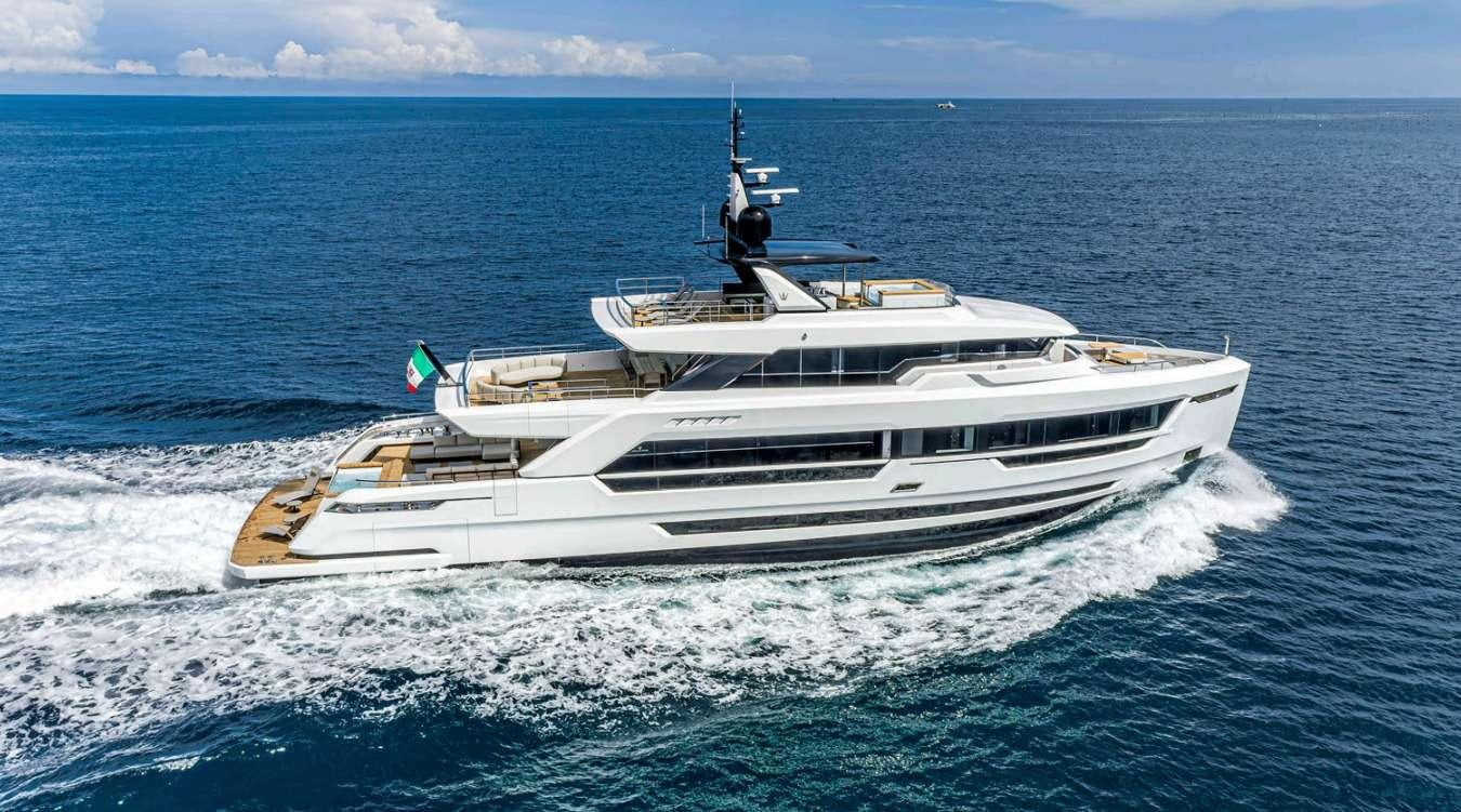 a boat on the water aboard VAYUS Yacht for Charter