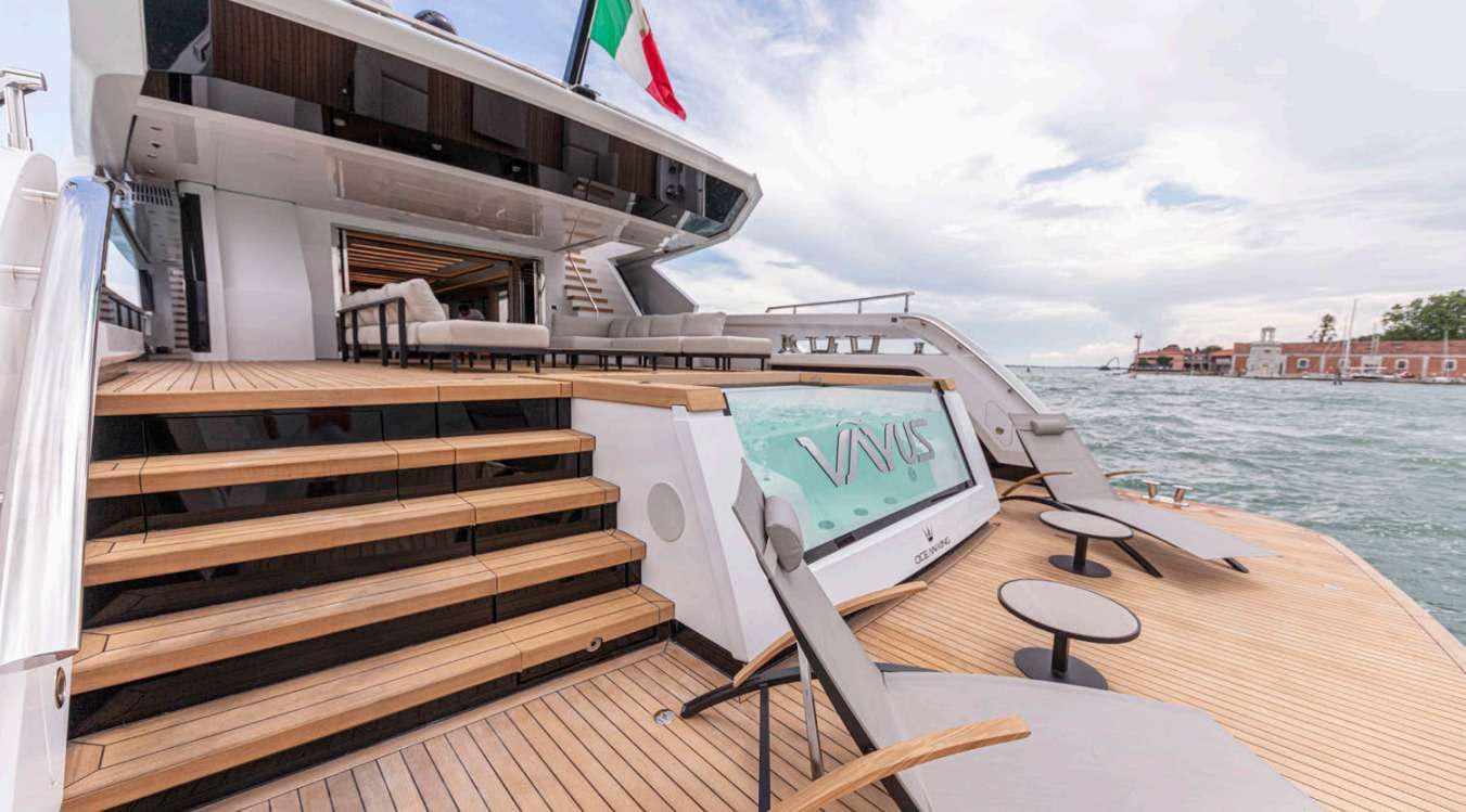 a boat on the water aboard VAYUS Yacht for Charter