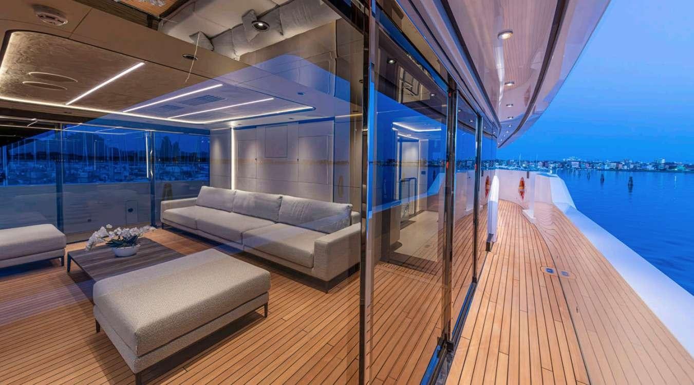a boat on the water aboard VAYUS Yacht for Charter