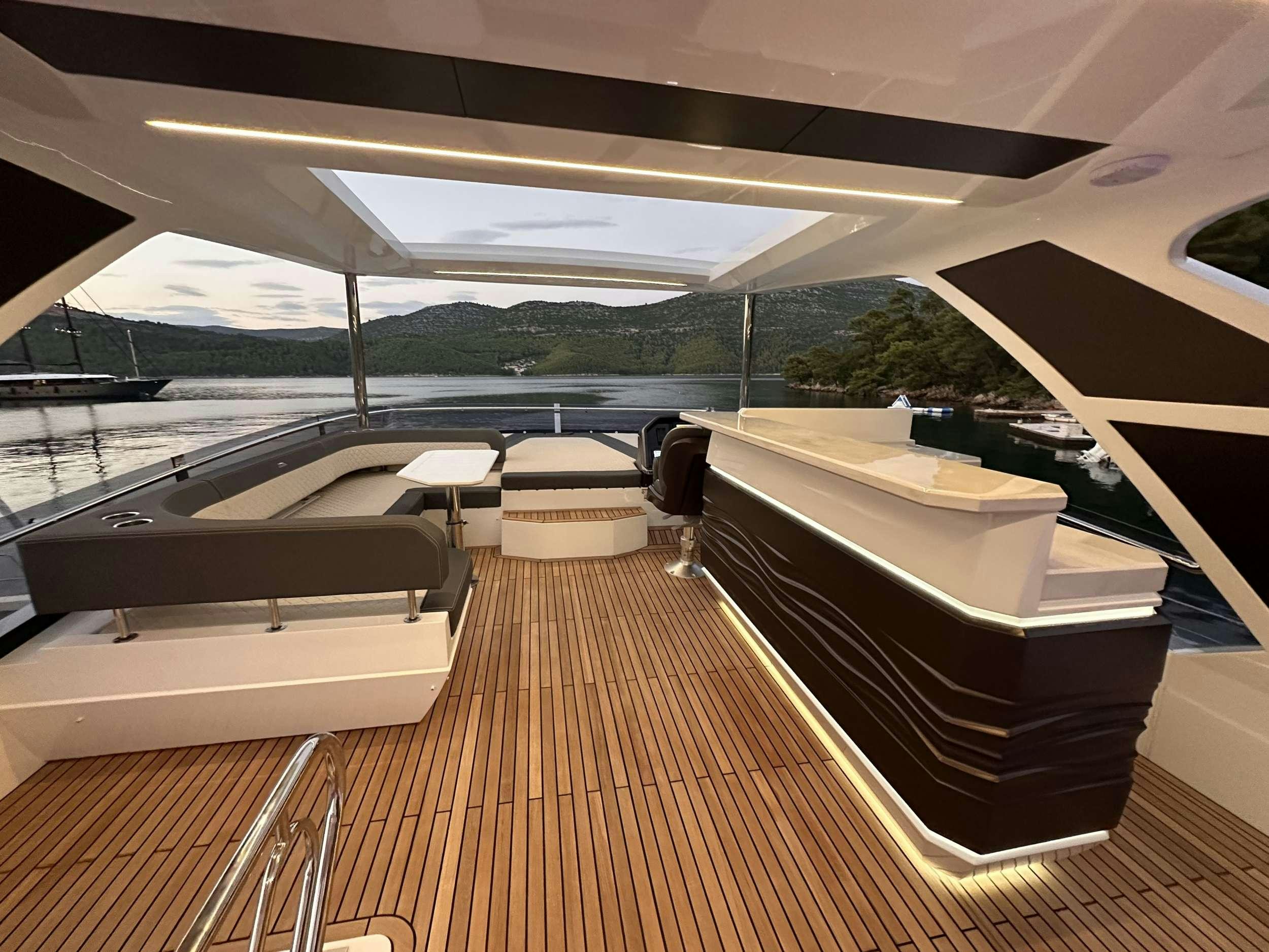 a boat on the water aboard PARADISE Yacht for Charter
