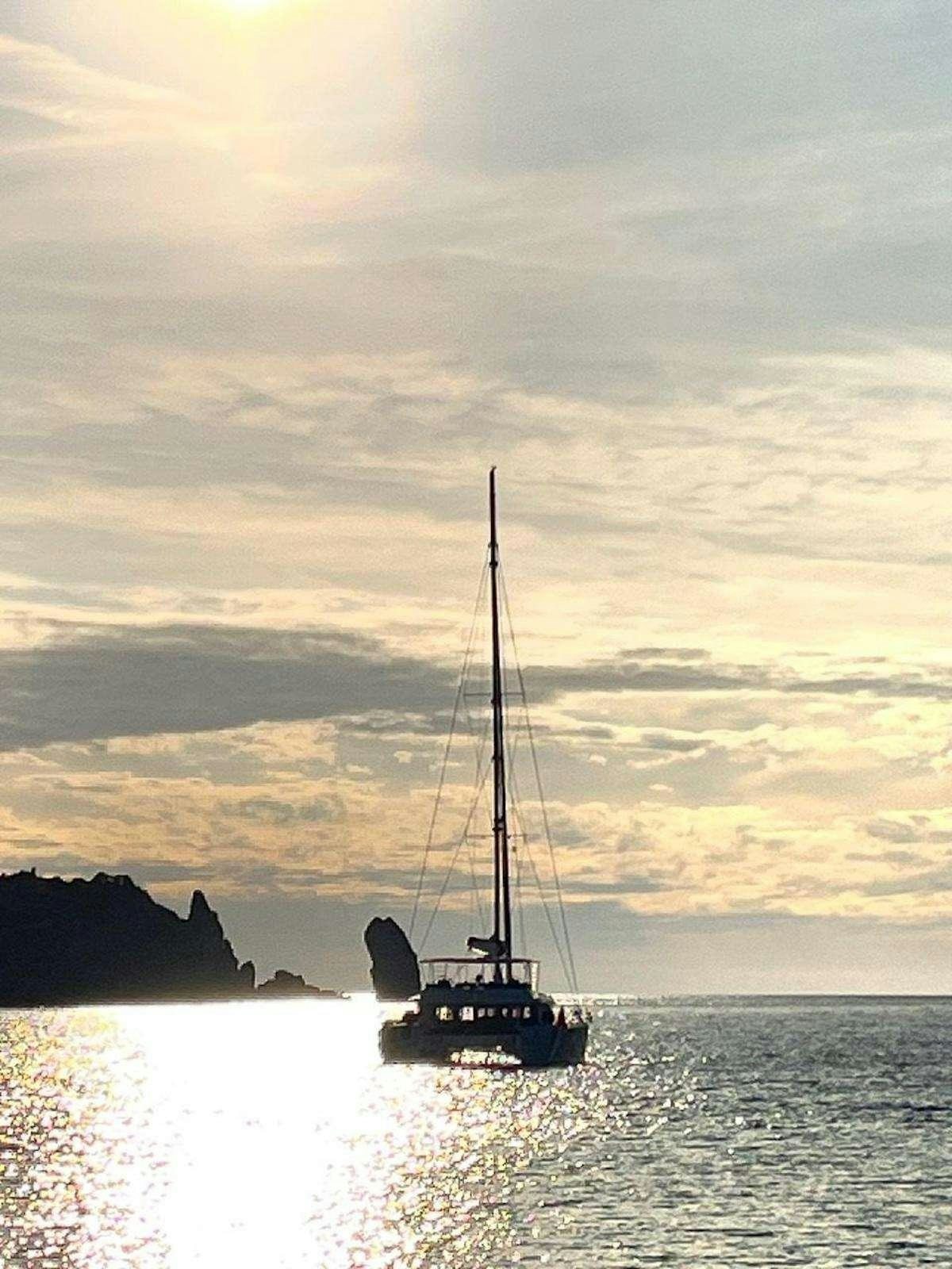 a sailboat on the water aboard BLUE GRIFFIN - SUMMER Yacht for Charter