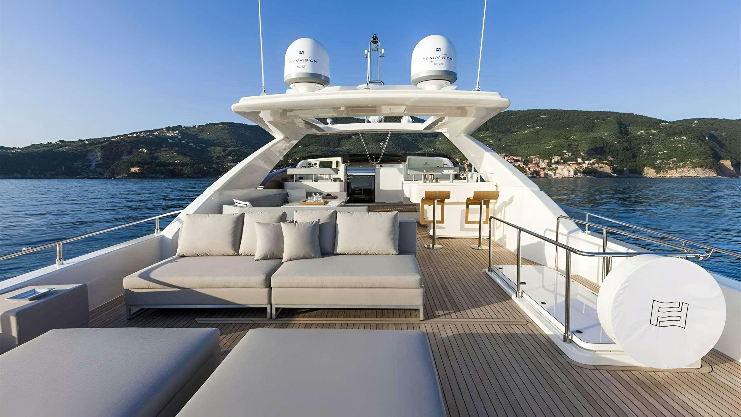 a boat on a boat aboard IVA Yacht for Charter