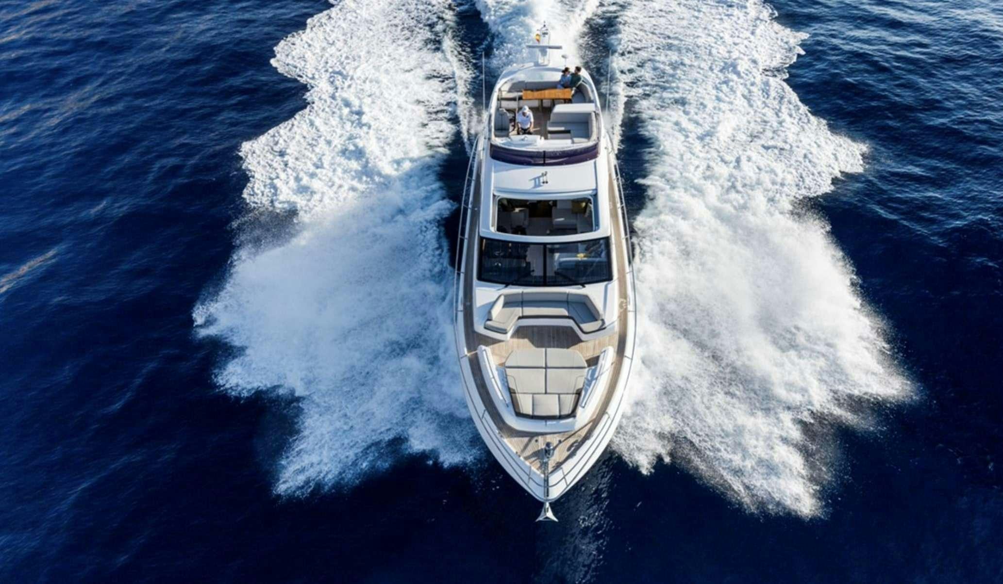 a boat on the water aboard FAR & AWAY Yacht for Charter