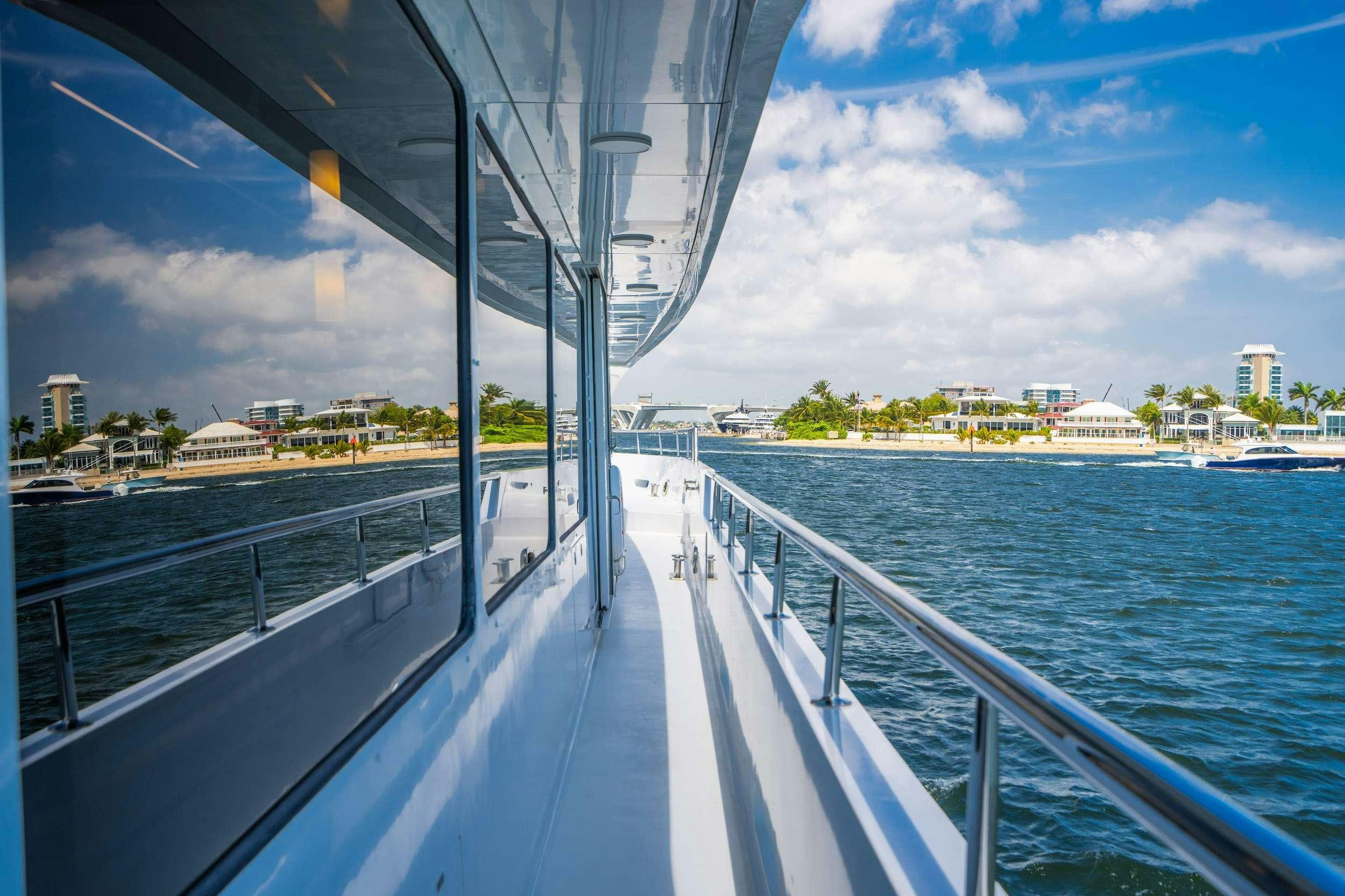 a boat on the water aboard CARPE DIEM Yacht for Charter
