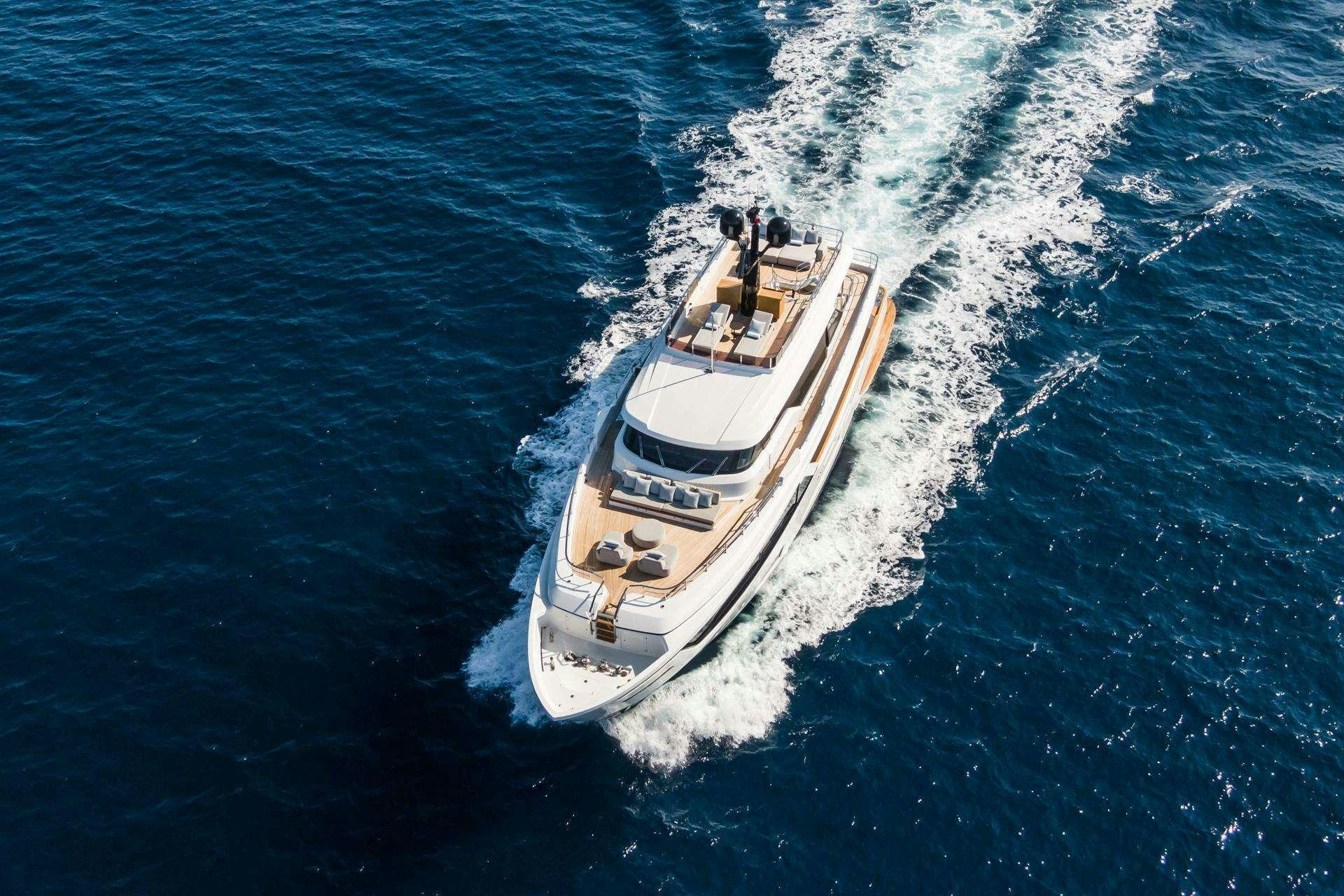 a boat on the water aboard MRS L Yacht for Charter