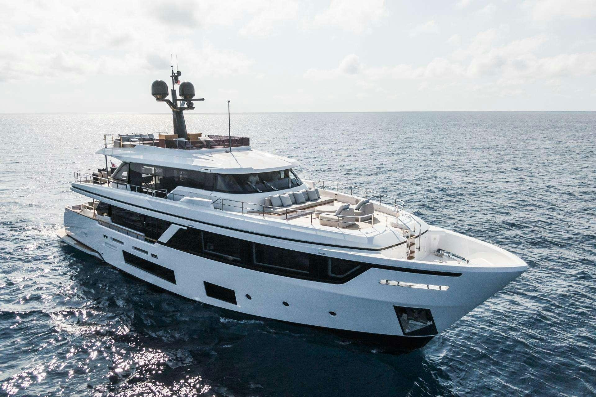 a boat in the water aboard MRS L Yacht for Charter