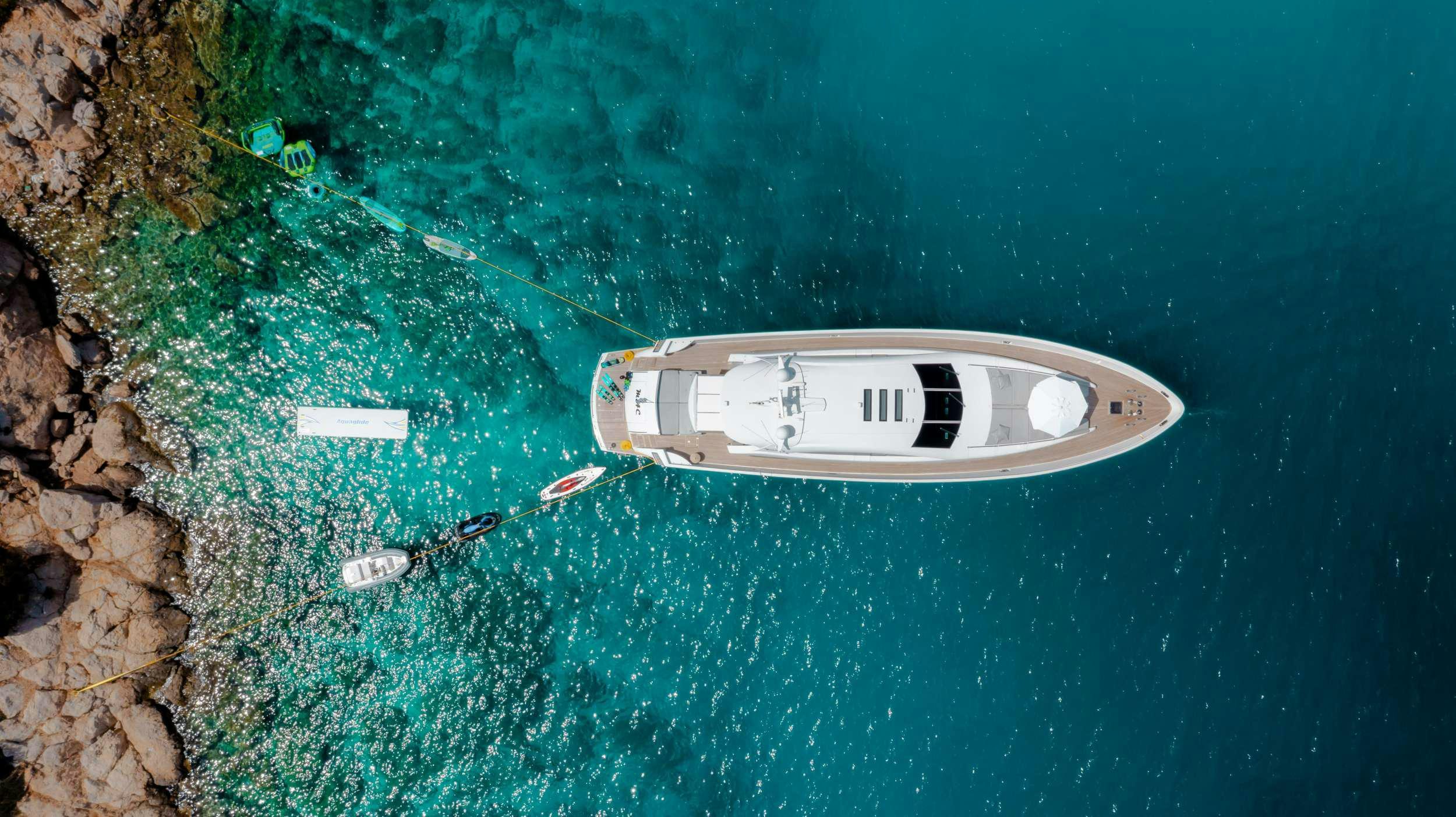 a small house on the water aboard MAC Yacht for Charter