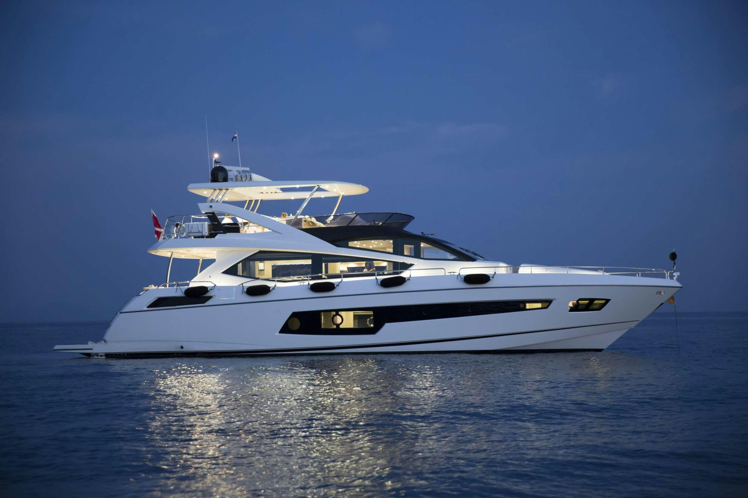 a white yacht on the water aboard FINEZZA Yacht for Charter