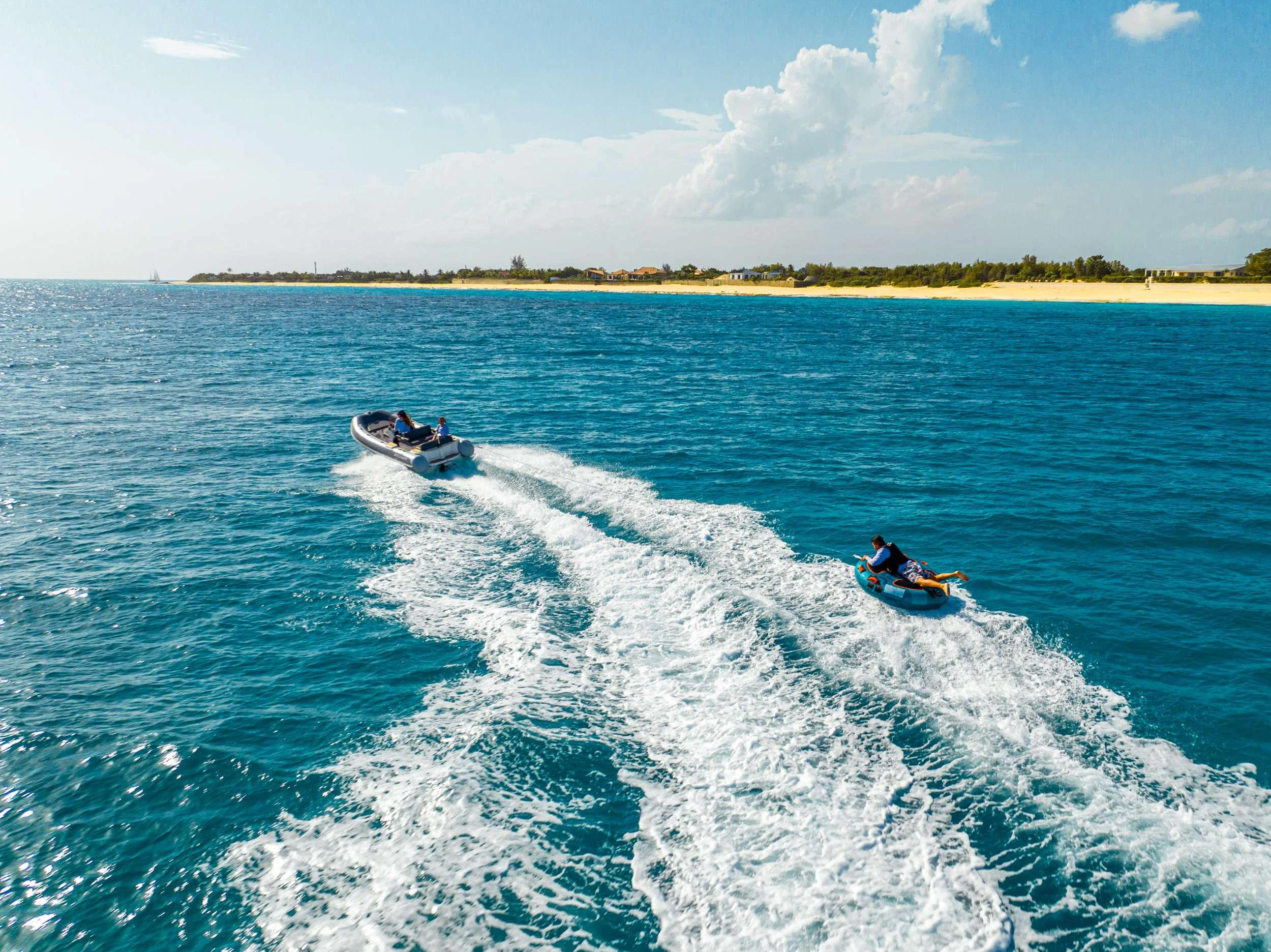 a person on a jet ski aboard EXIT STRATEGY Yacht for Charter