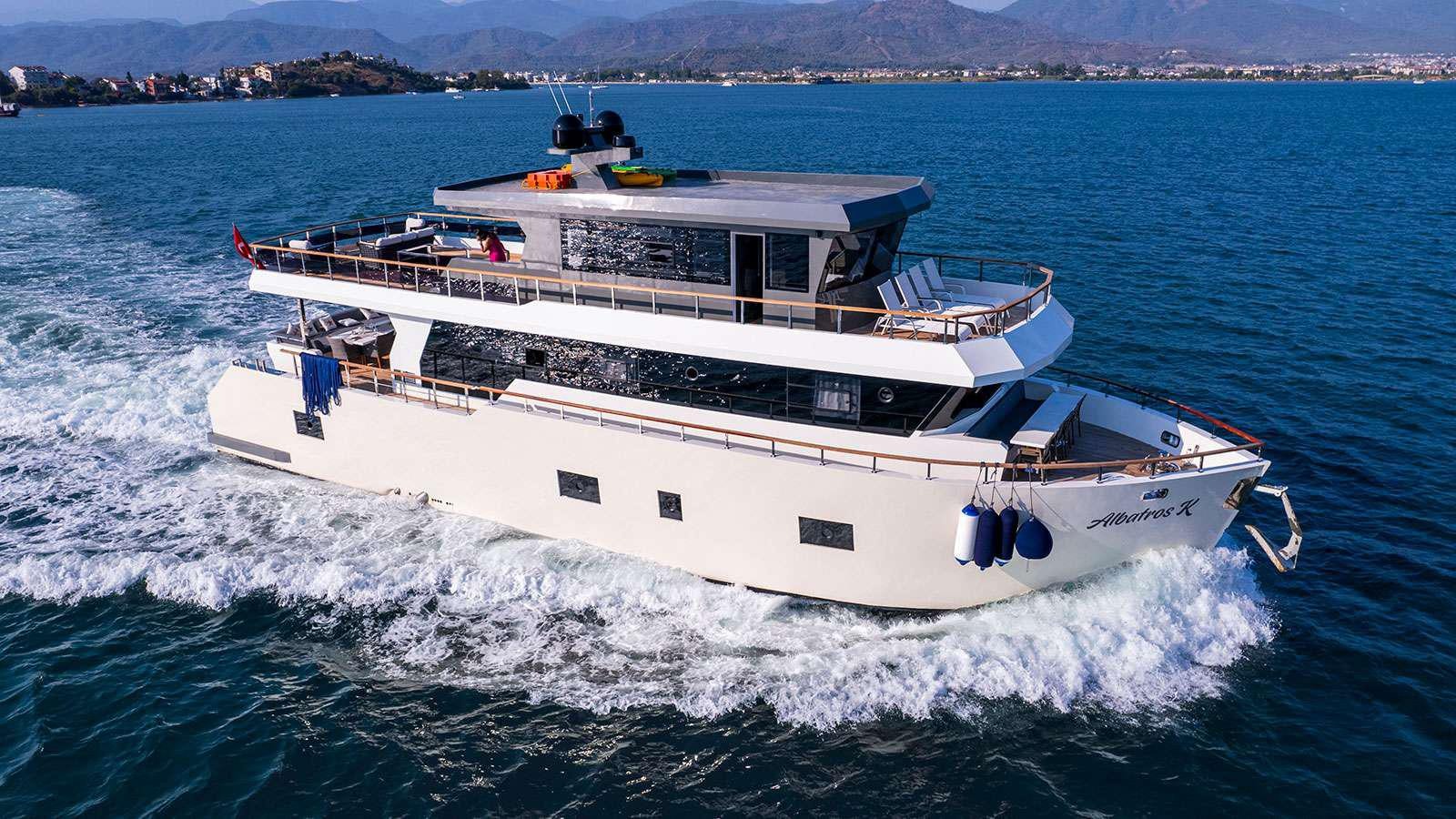 a boat on the water aboard ALBATROS K Yacht for Charter
