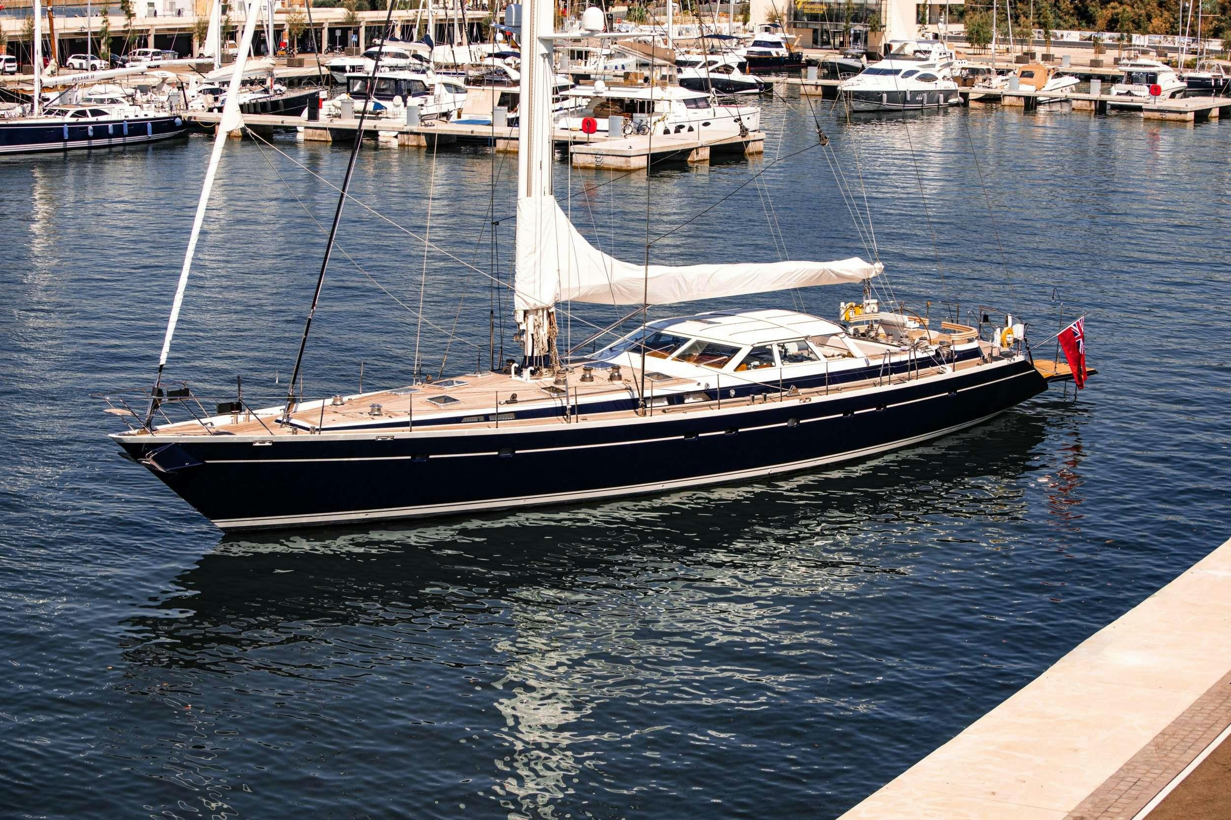 a boat in the water aboard SCARENA Yacht for Charter