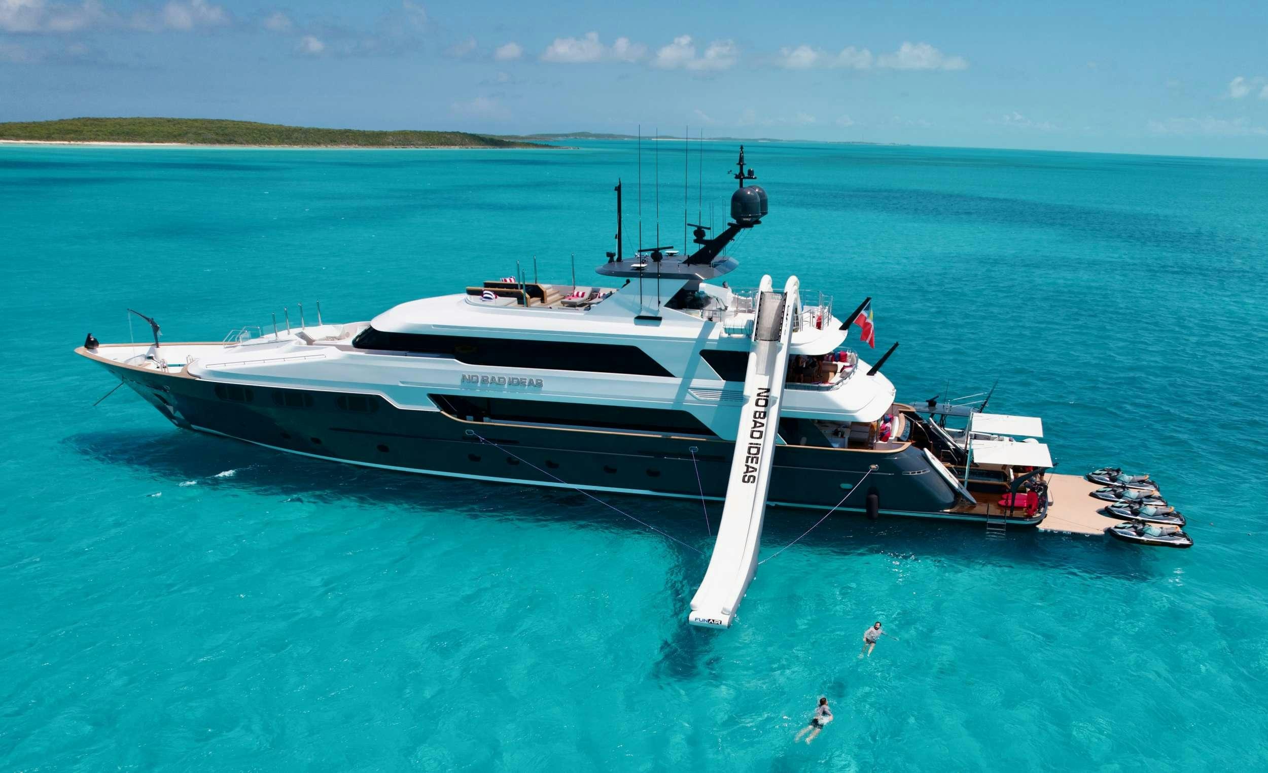 a boat in the water aboard NO BAD IDEAS Yacht for Charter