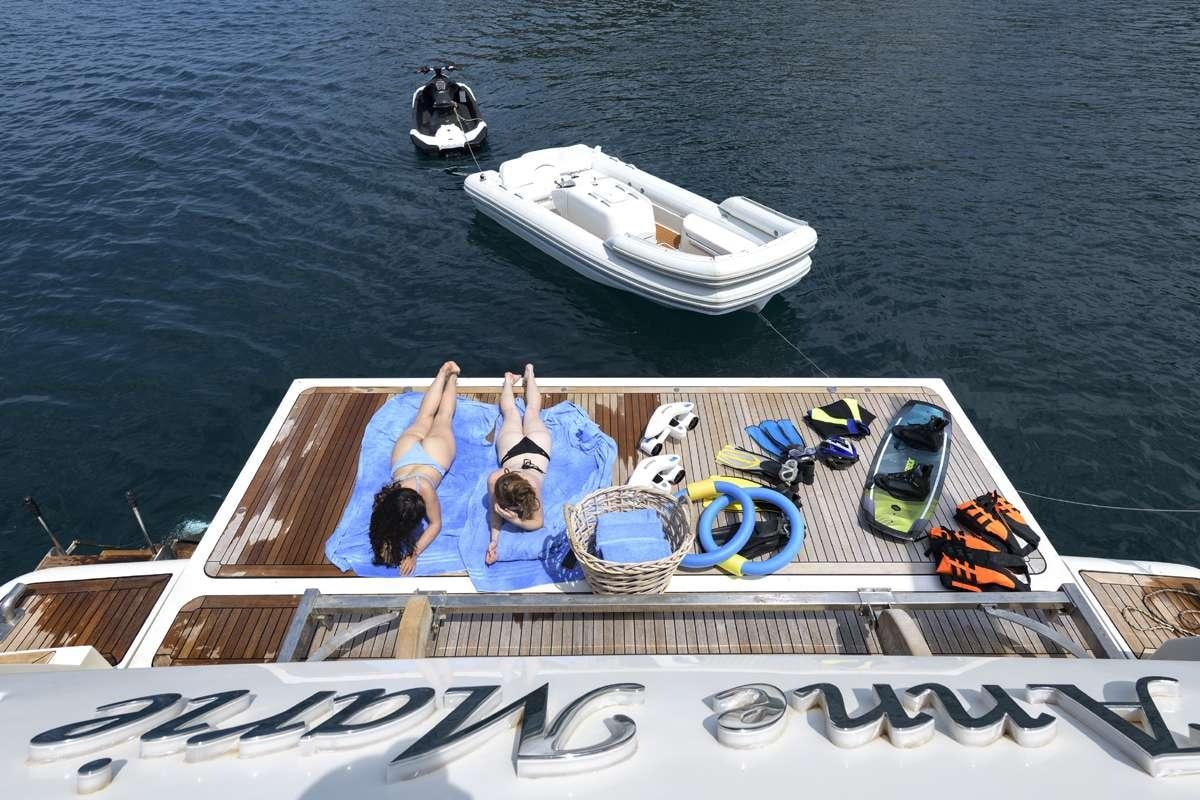 a boat with many people on it aboard ANNE MARIE Yacht for Charter
