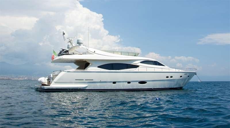 a white yacht in the water aboard PAMPERO Yacht for Charter