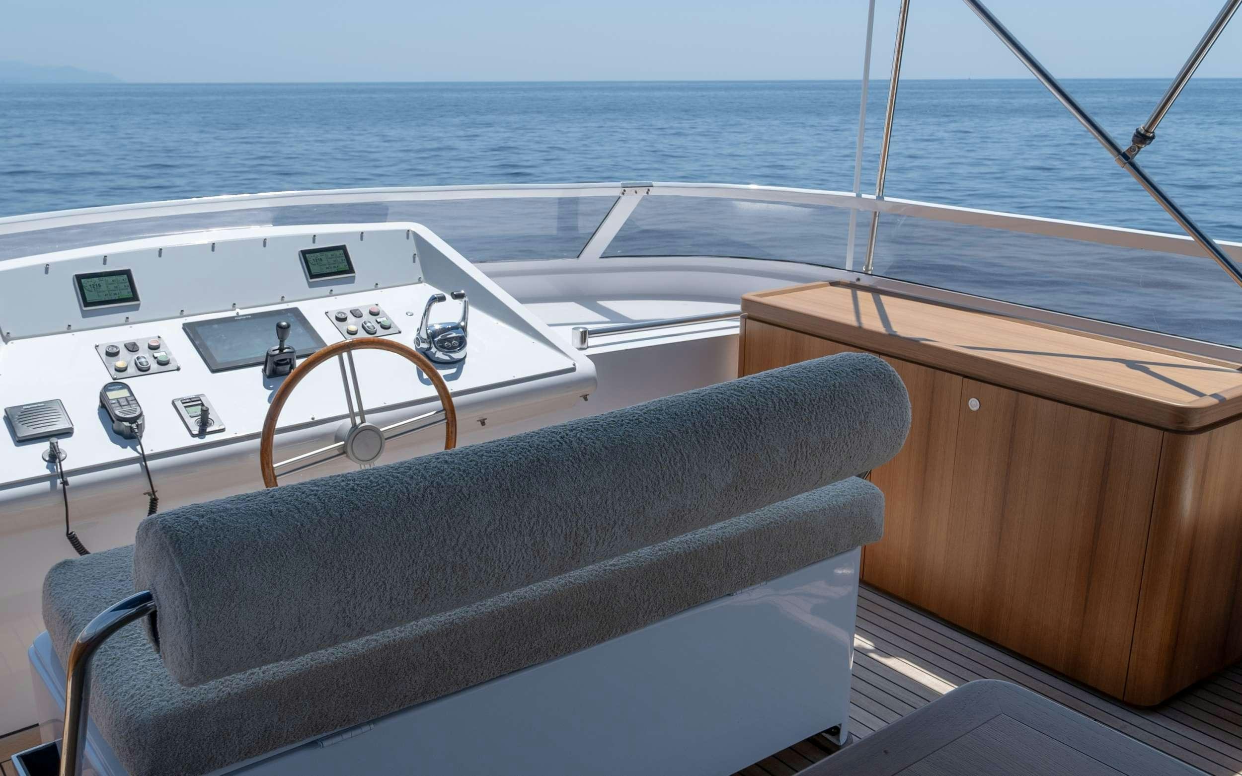 a boat on the water aboard LIBERTY OF LONDON Yacht for Charter