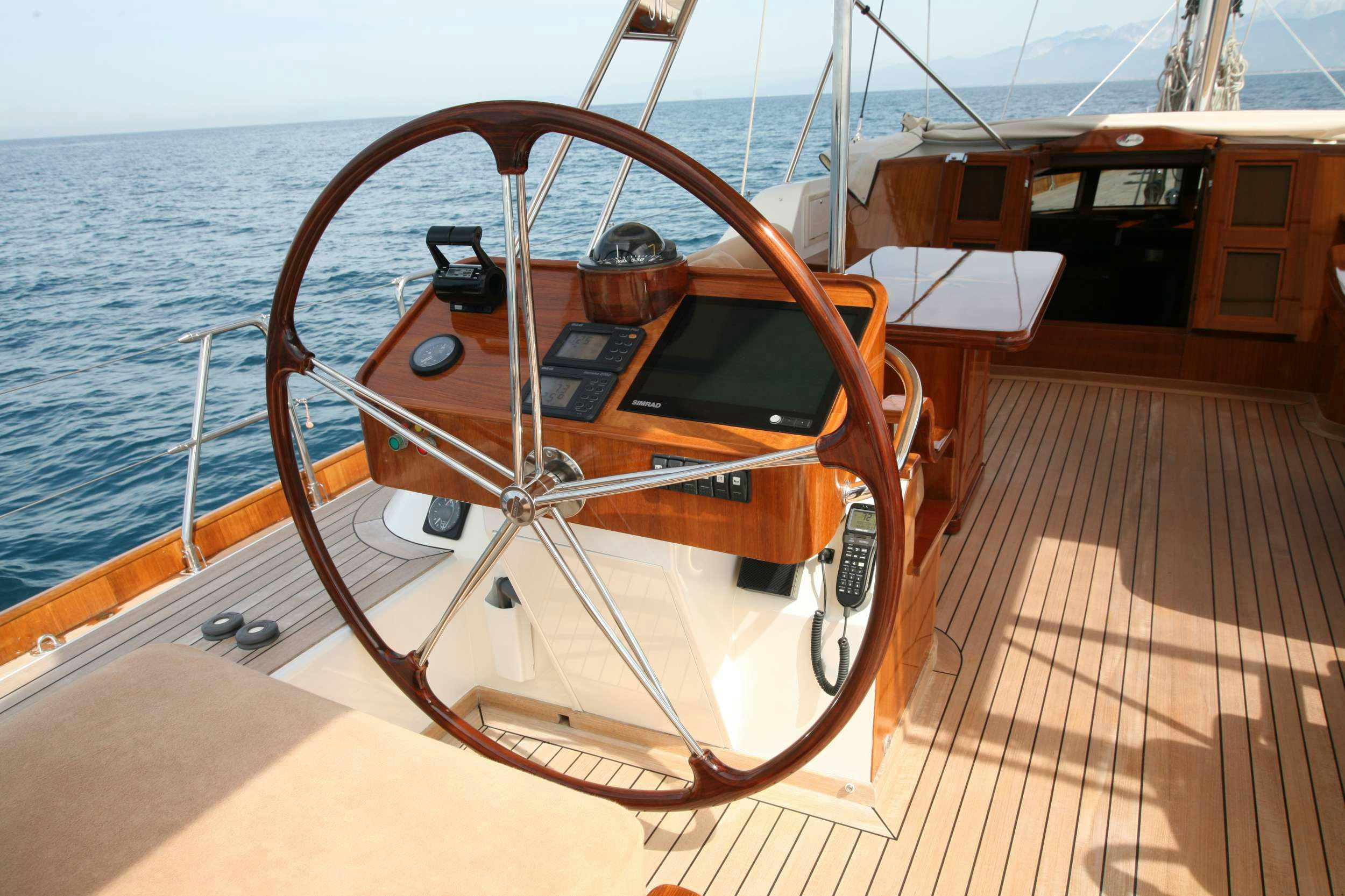a boat on the water aboard MARELLA Yacht for Charter