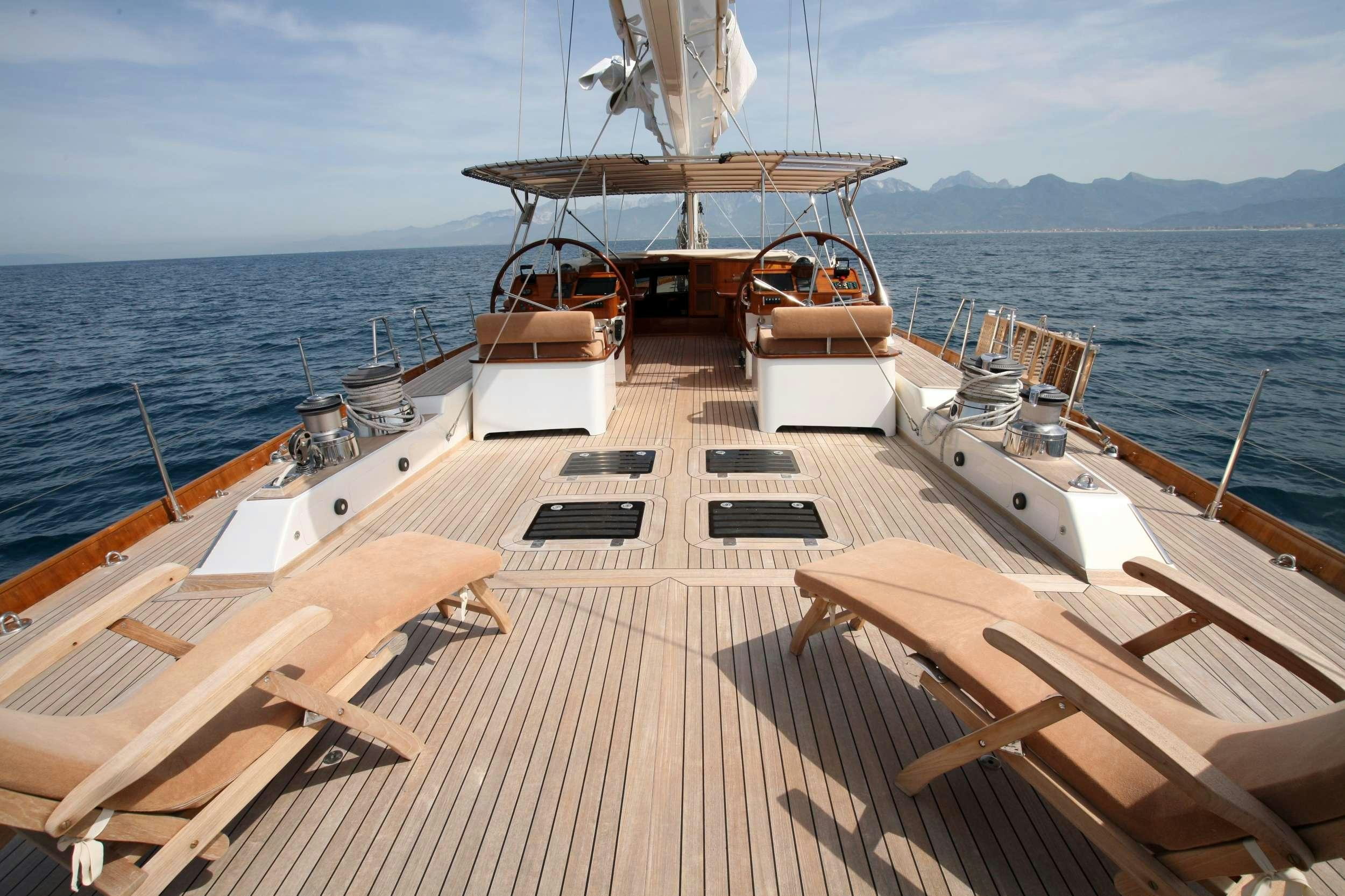 a deck on a boat aboard MARELLA Yacht for Charter