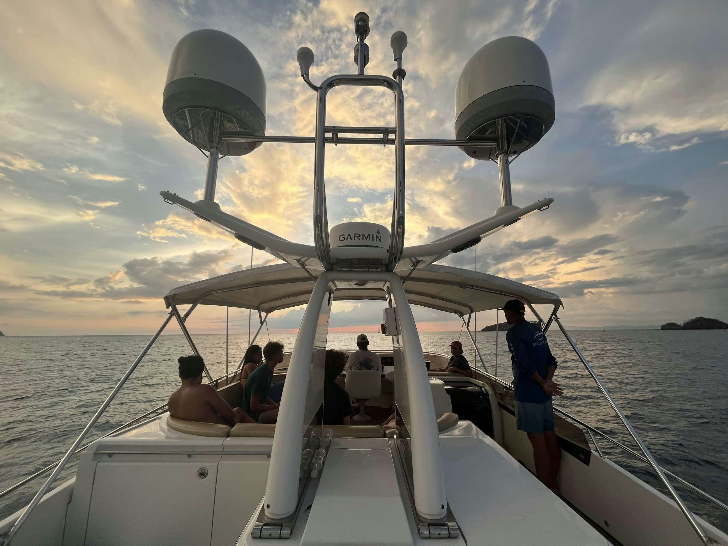 a group of people on a boat aboard MORENA I Yacht for Charter