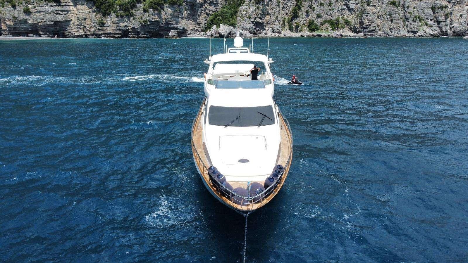 a boat in the water aboard MINERVA Yacht for Charter