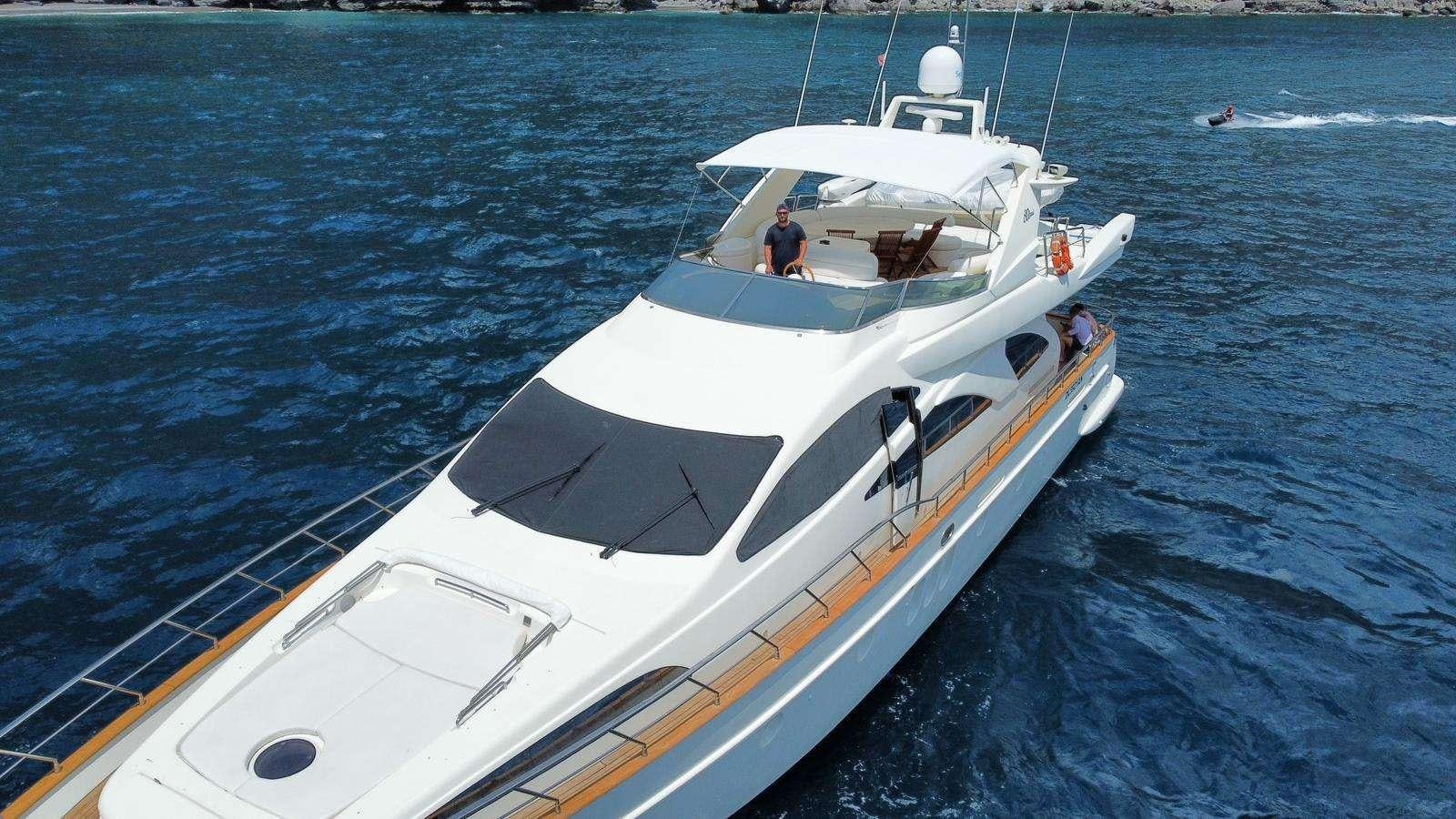 a boat in the water aboard MINERVA Yacht for Charter