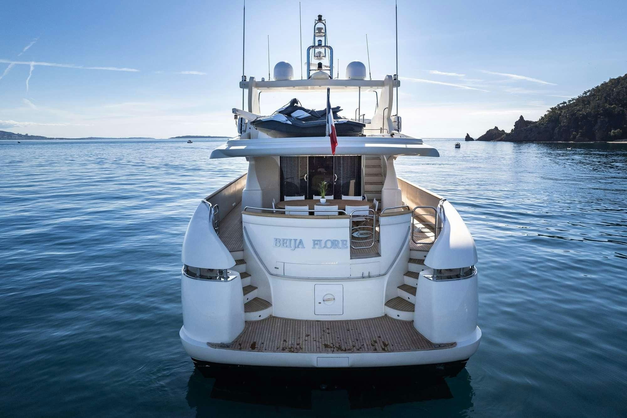 a boat on the water aboard BEIJA FLORE Yacht for Charter