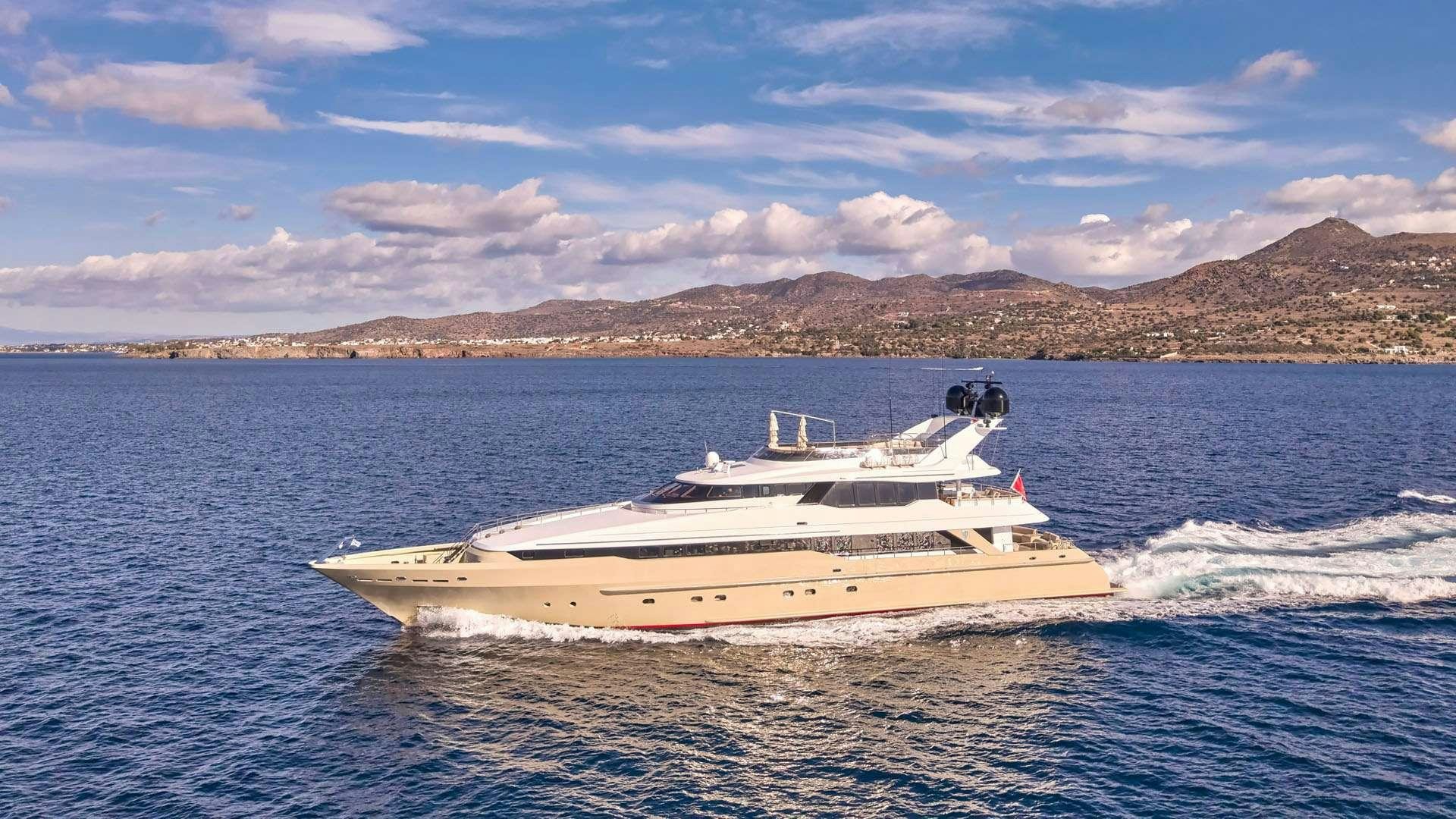 a boat in the water aboard PROMETHEUS I Yacht for Charter