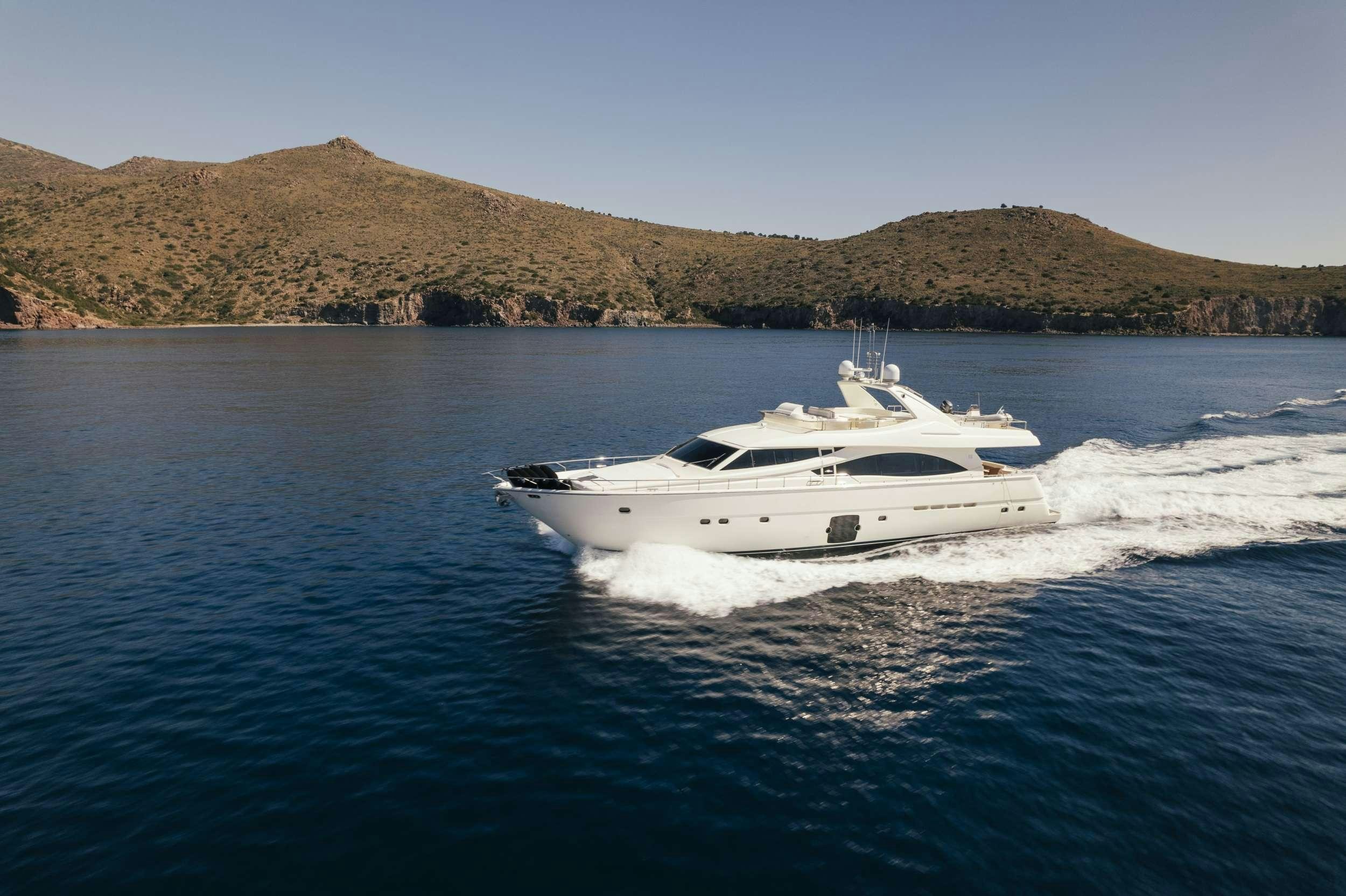 a boat on the water aboard LIDIA Yacht for Charter