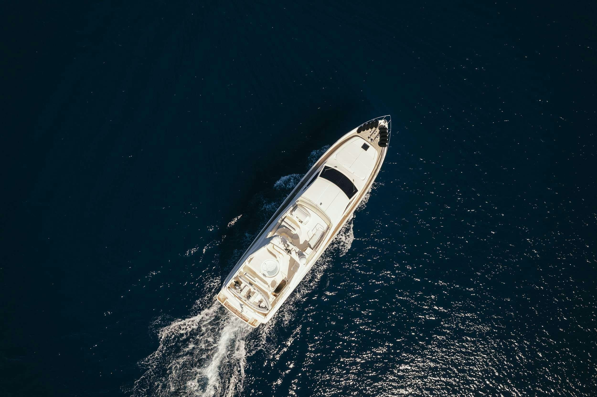 a space shuttle flying over earth aboard LIDIA Yacht for Charter