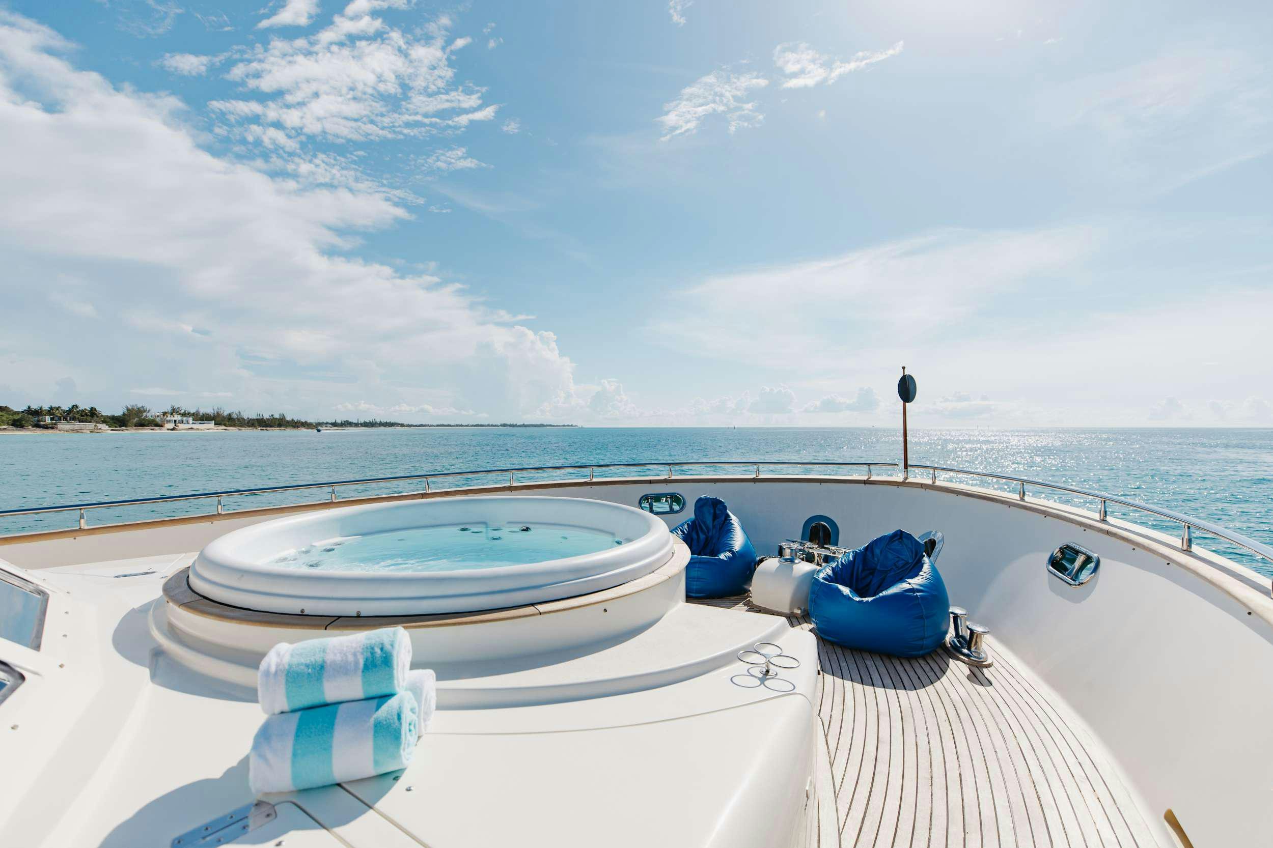 a boat on the water aboard AURELIA Yacht for Charter